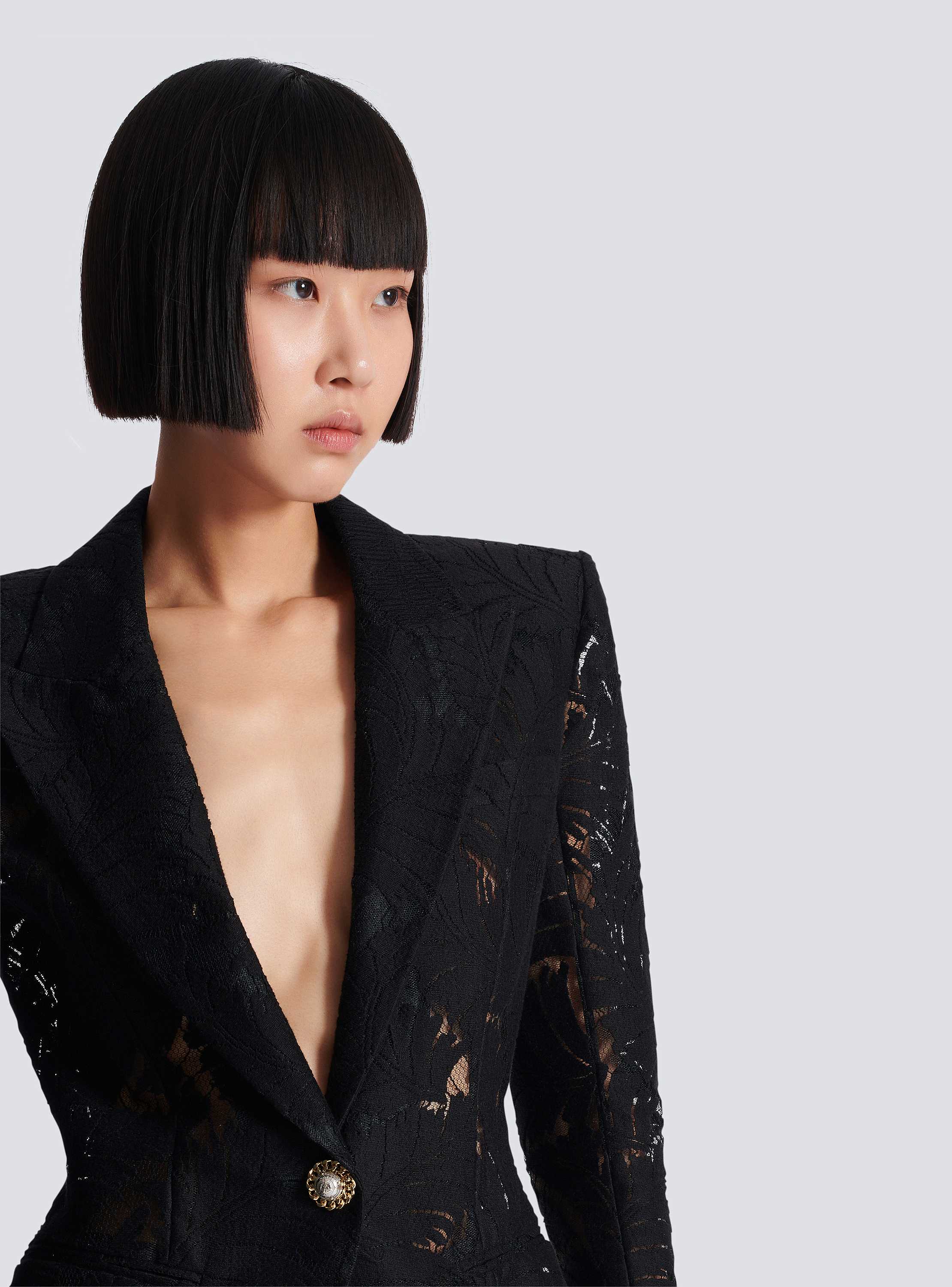アウターその他 BALMAIN Women Outer FF1KO004KI62 EADEADNOIR Black Printed Balmain crew-neck sweatshirt - Women | BALMAIN