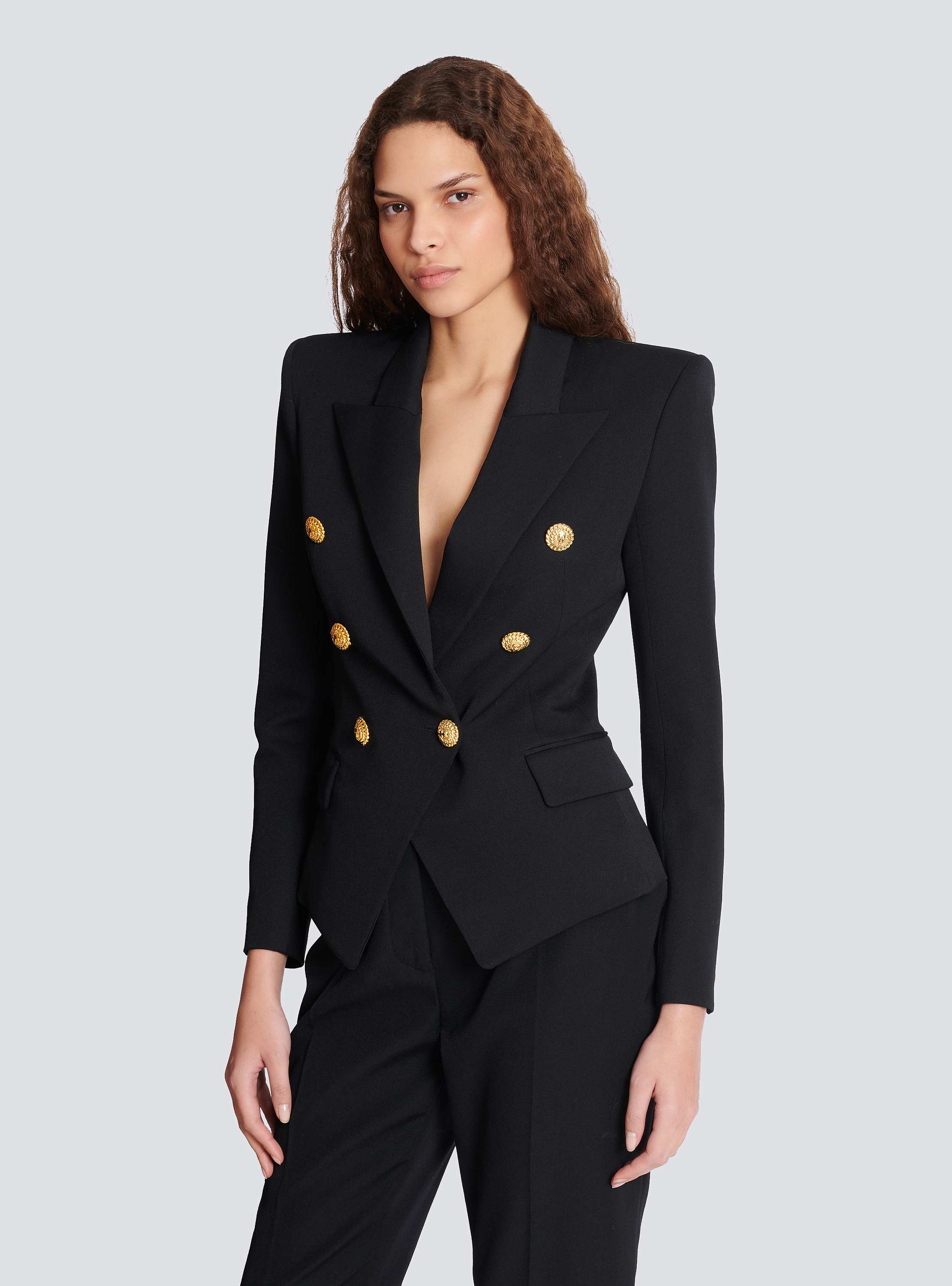 Grain de poudre 6-button fitted jacket