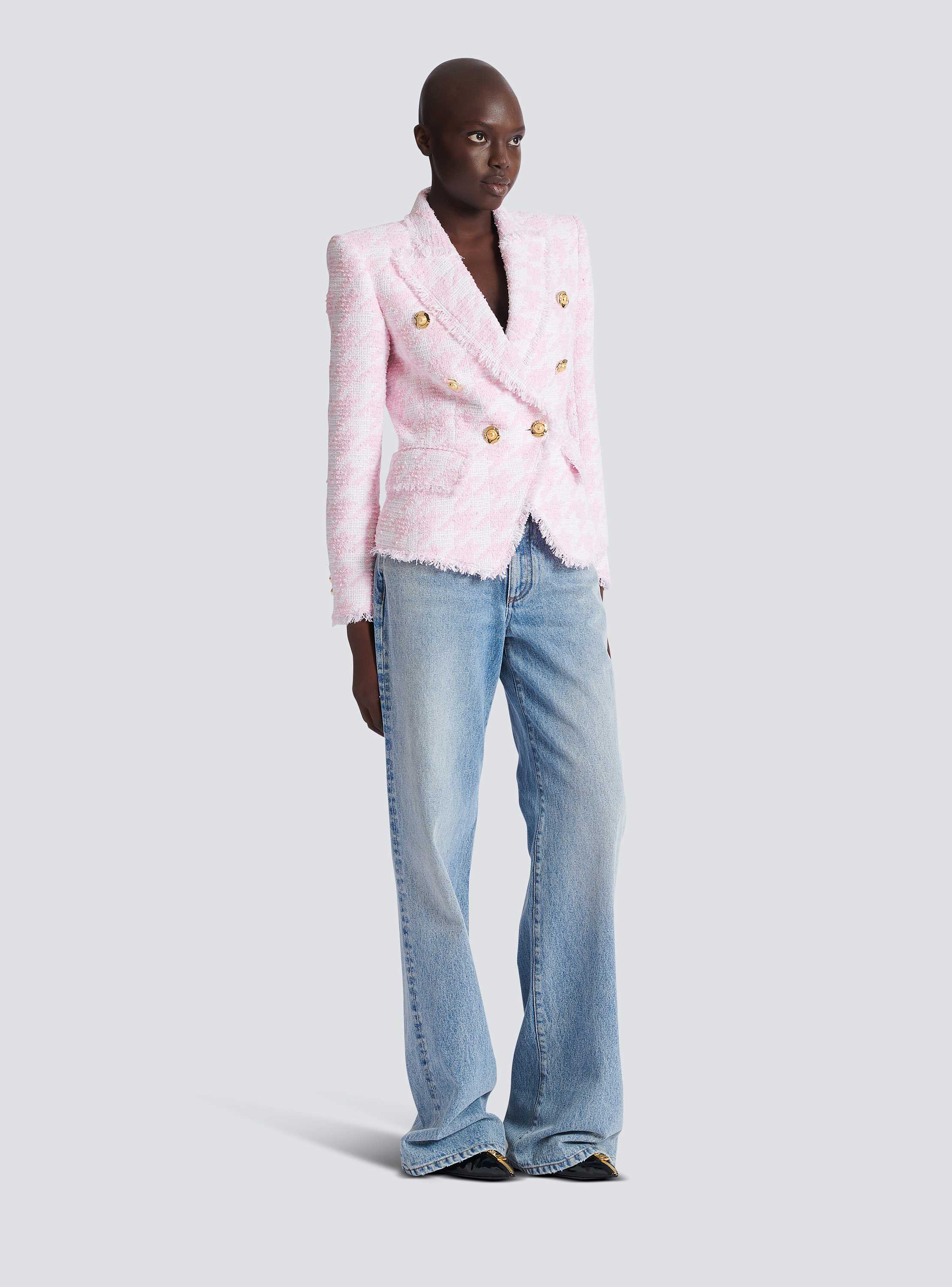 her lip to Grace Tweed Jacket ピンクS Onassis Jacket Pink Multi Tweed