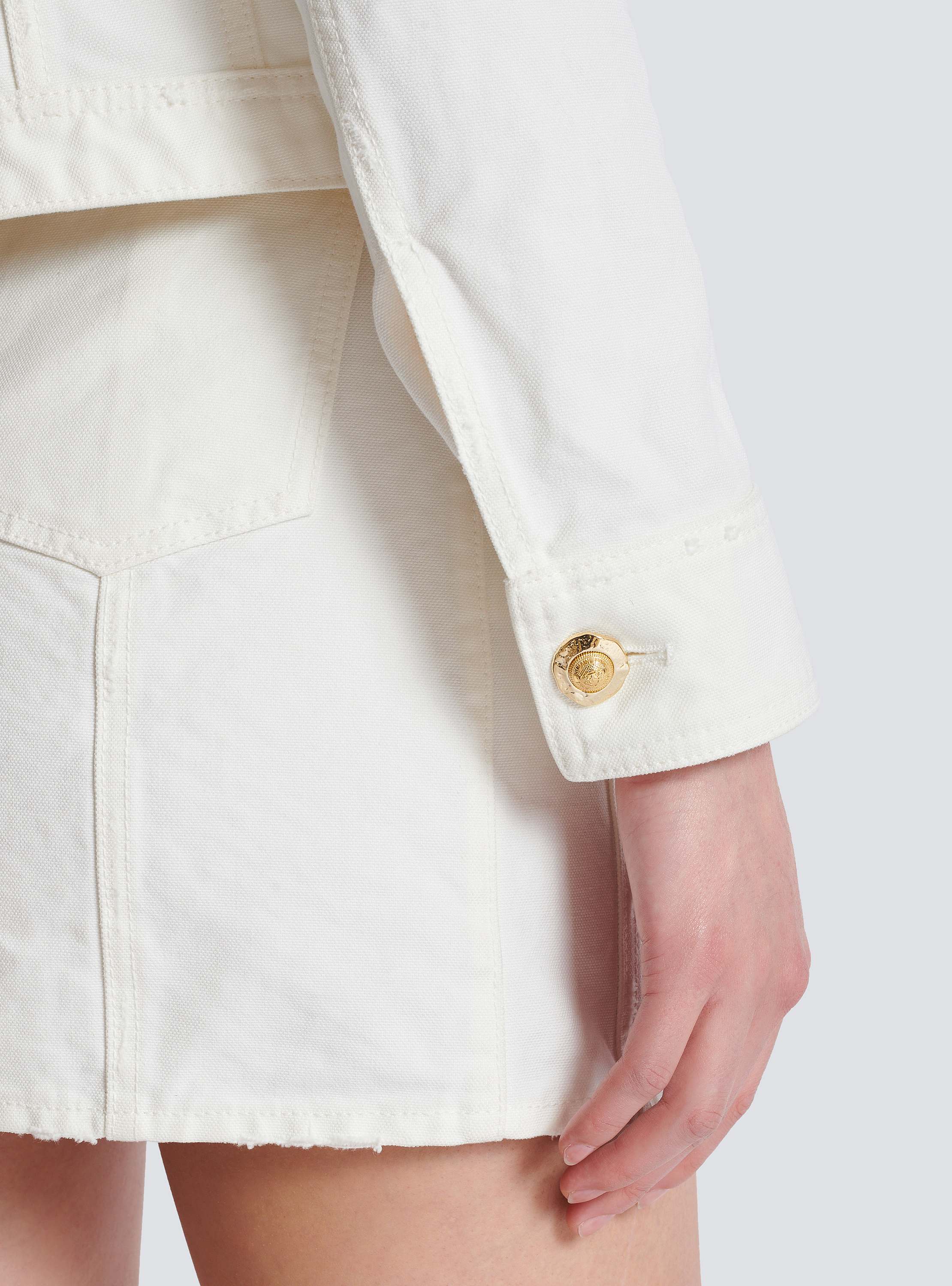 ジャケット BALMAIN Woman Jacket White DF0SK248KH66 EAB Miami tweed 4-pocket jacket white - Women | BALMAIN