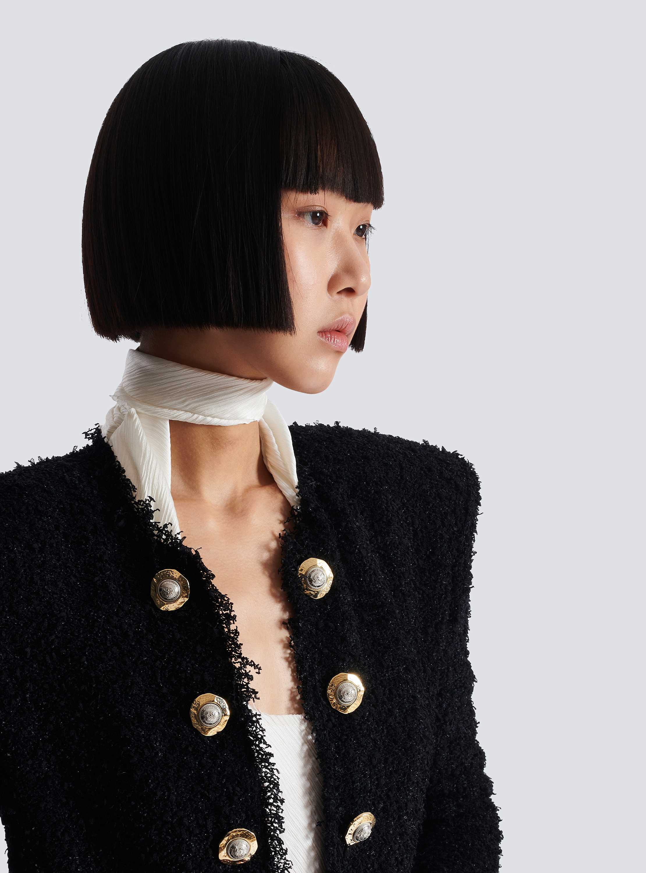 Edge-to-edge tweed jacket black - Women | BALMAIN
