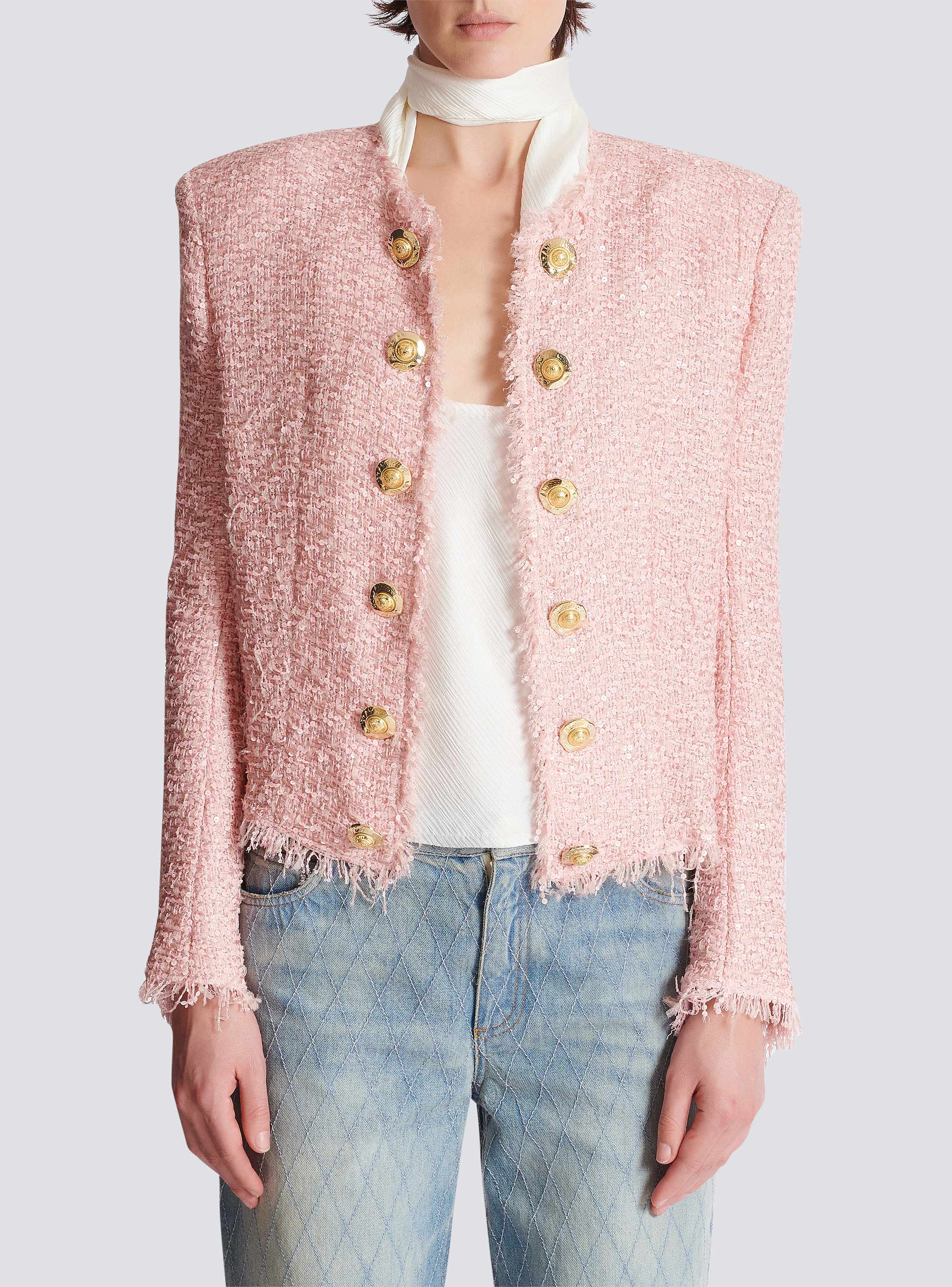 ジャケット BALMAIN JACKET (FF1SM508XL01 4CU) Edge-to-edge sequin tweed jacket - Women | BALMAIN