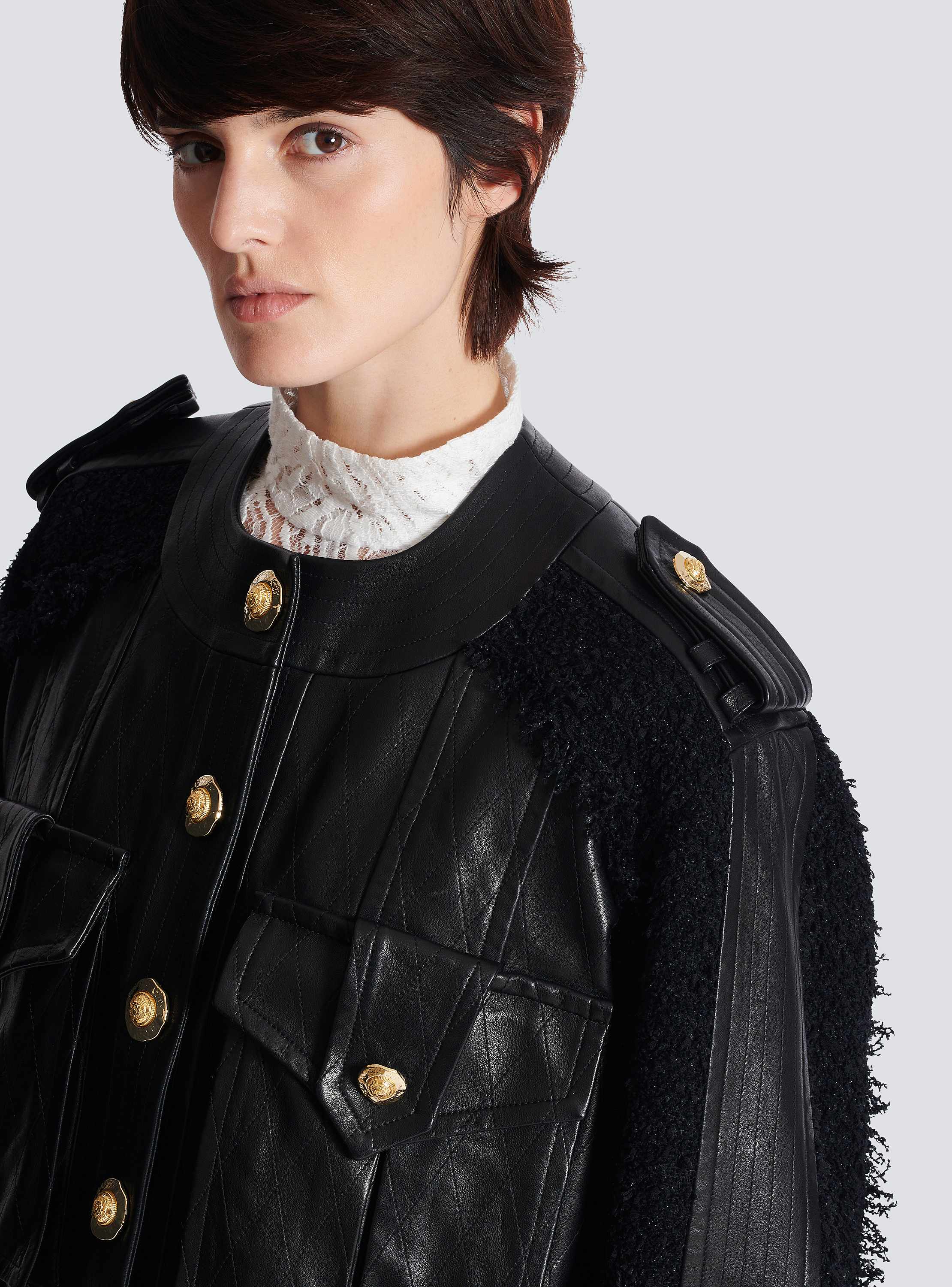 BALMAIN ブラック レディースレザージャケット 1-button belted leather jacket black black - Women | BALMAIN