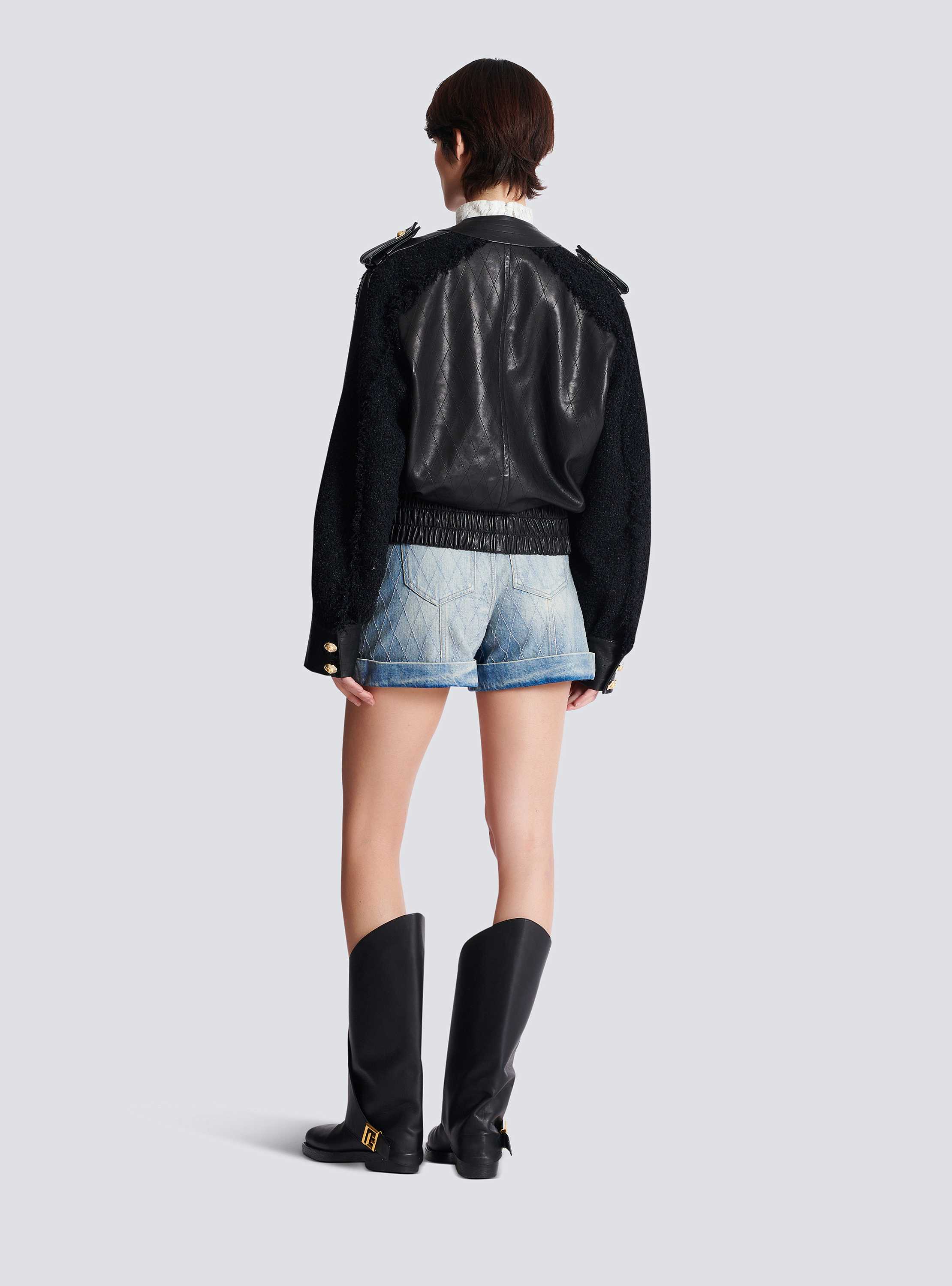 BALMAIN ブラック レディースレザージャケット 1-button belted leather jacket black black - Women | BALMAIN