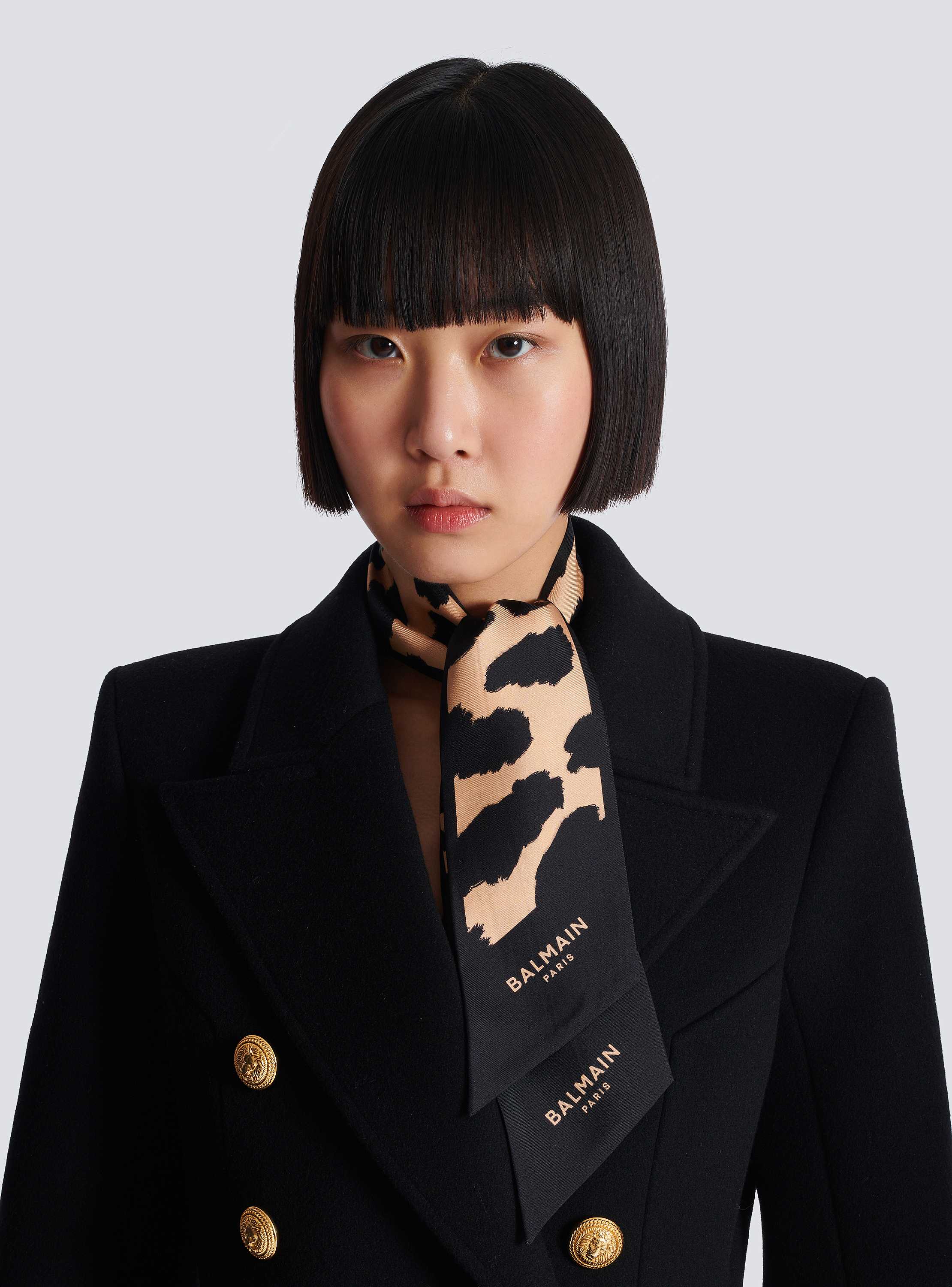 Leopard print silk bandana