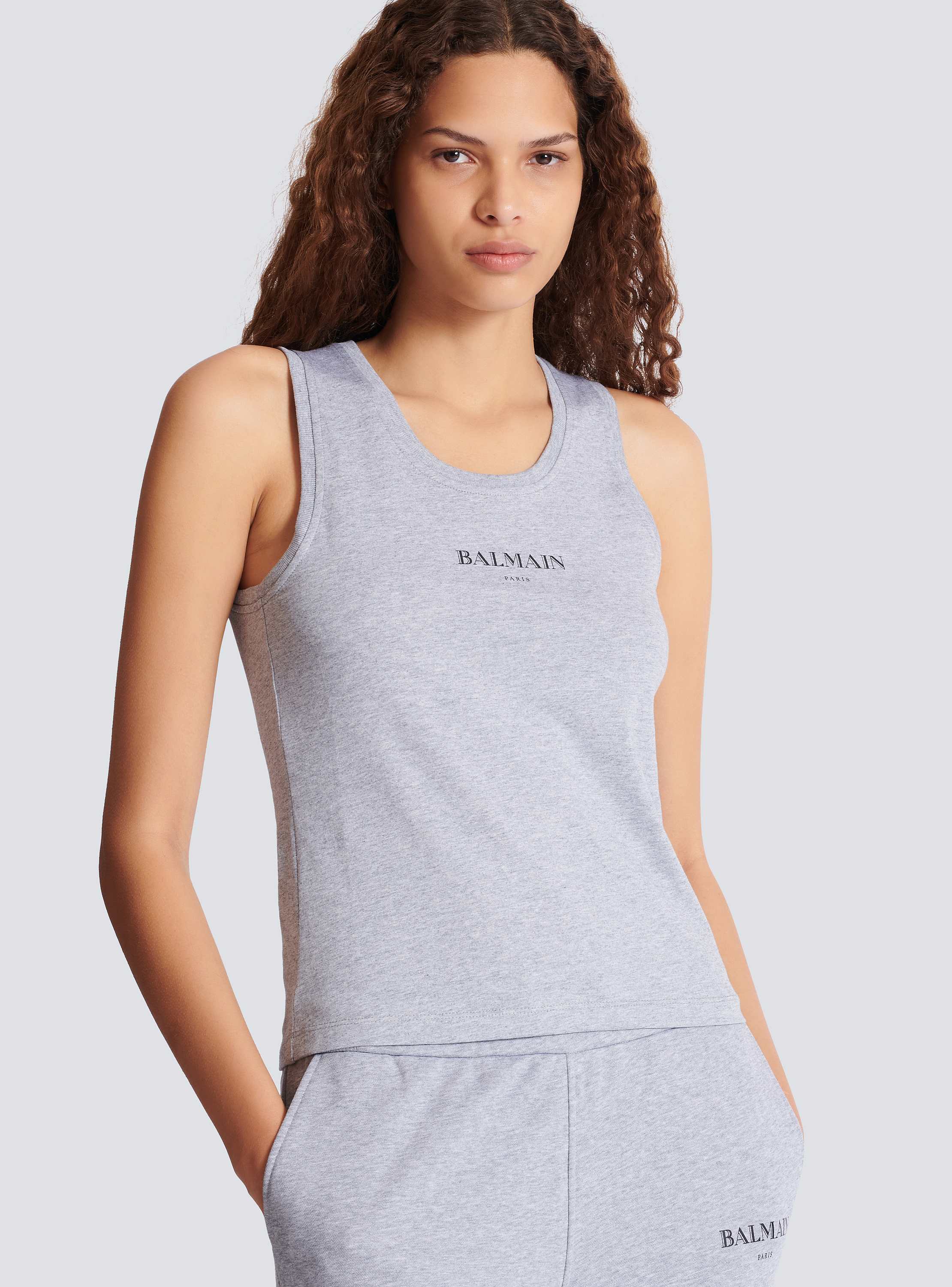 Tank top with Balmain print