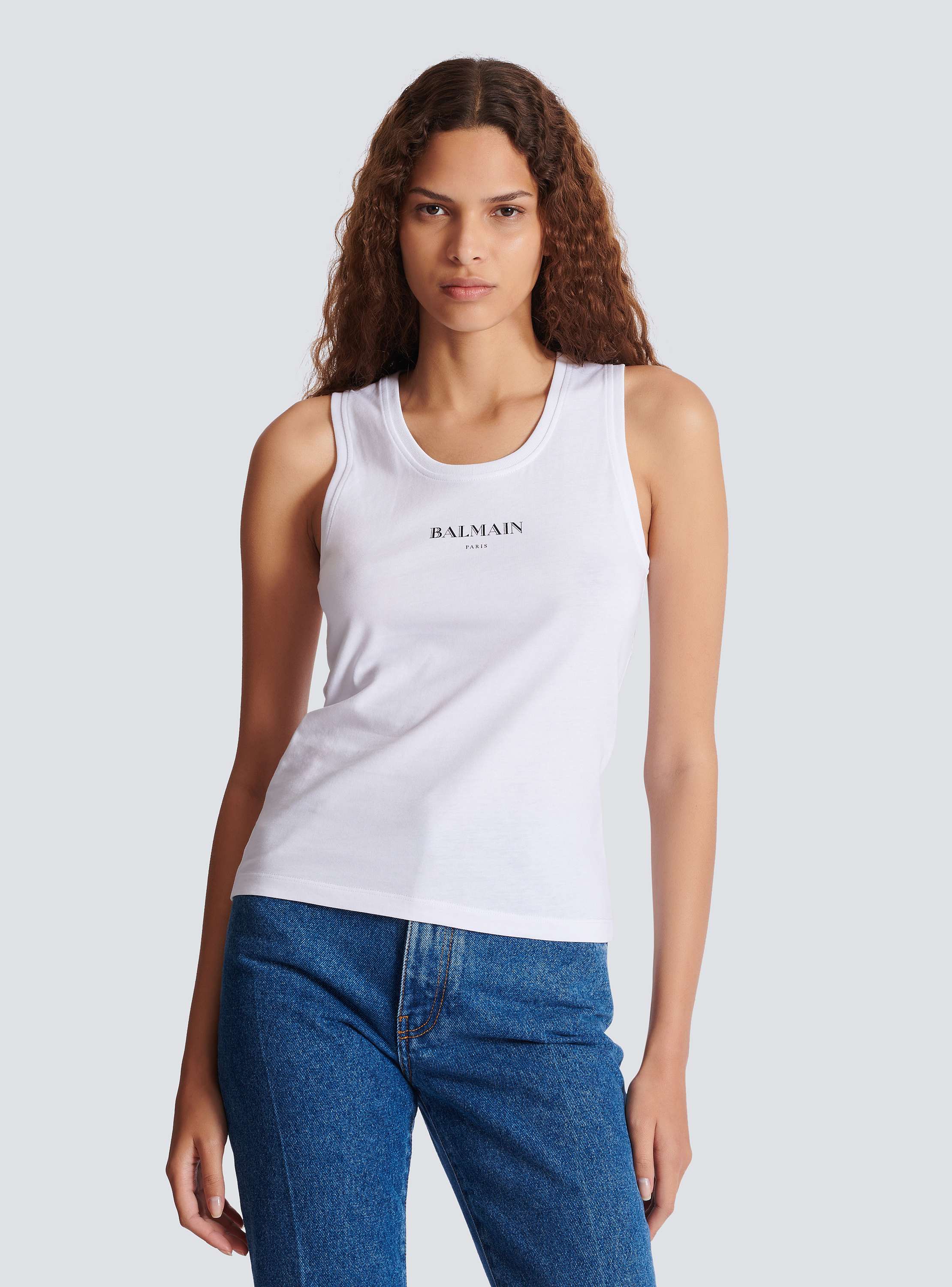 Tank top with Balmain print