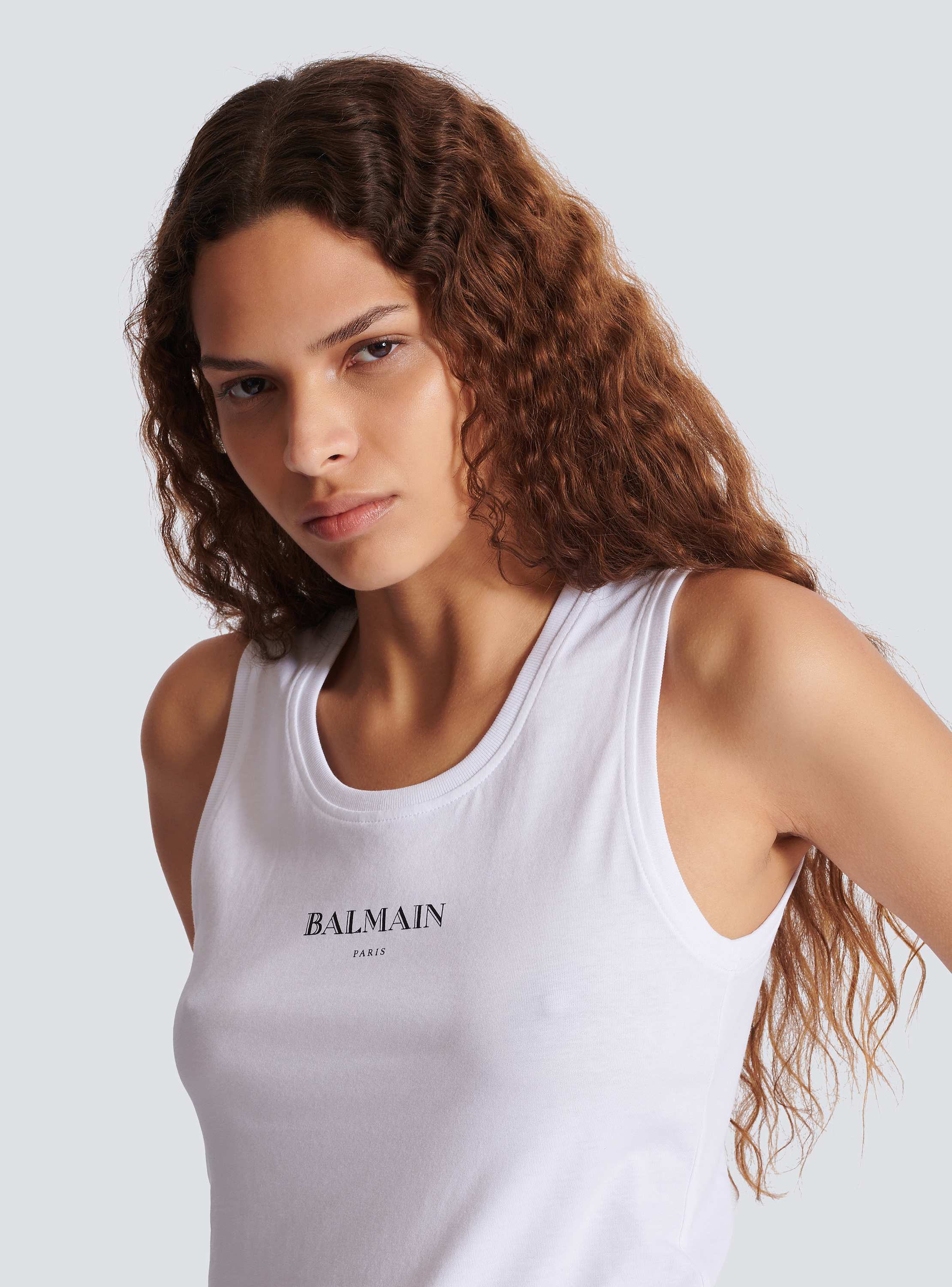 Tank top with Balmain print - Women | BALMAIN