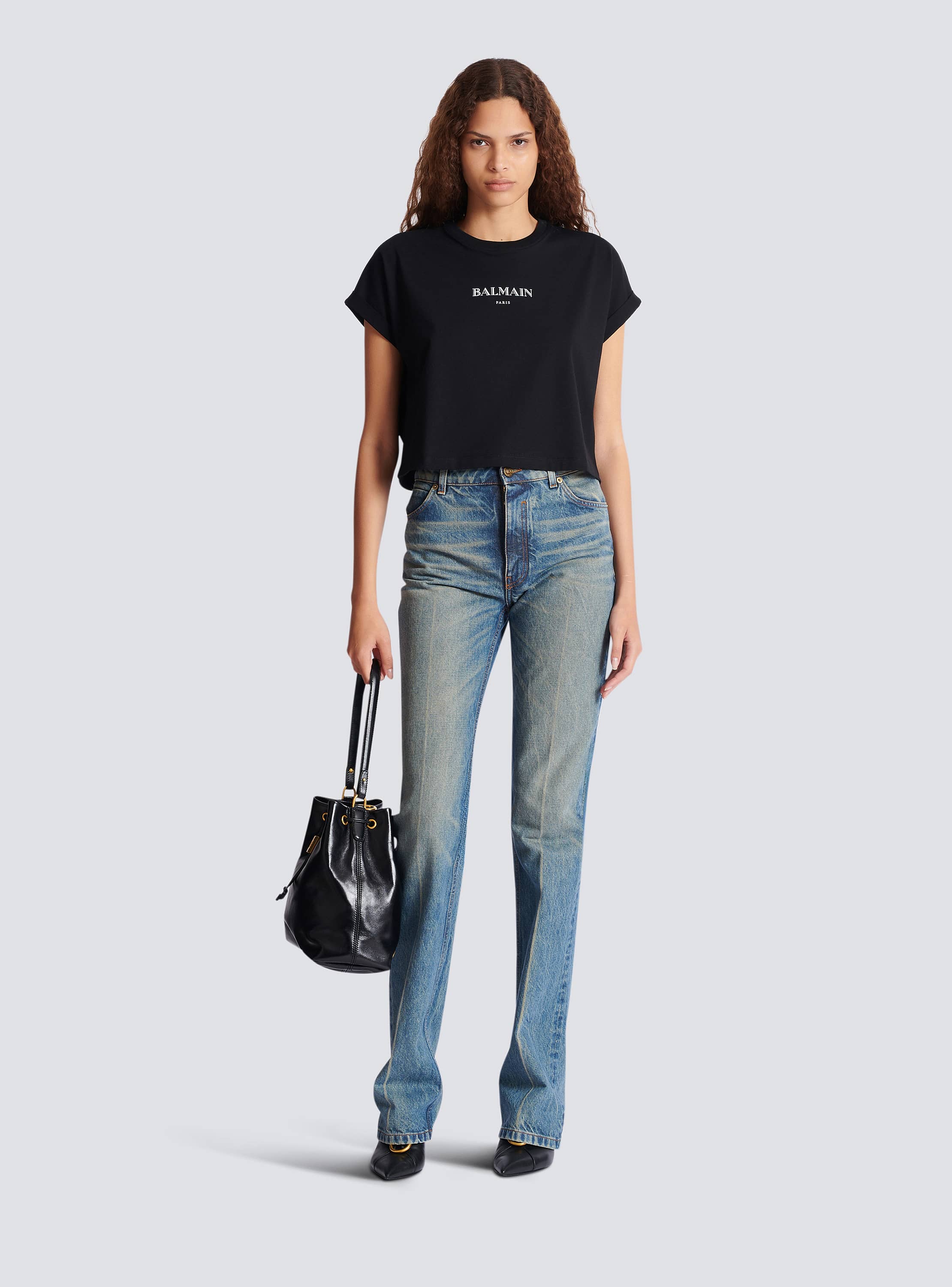 Balmainプリント クロップドTシャツ - Women | BALMAIN