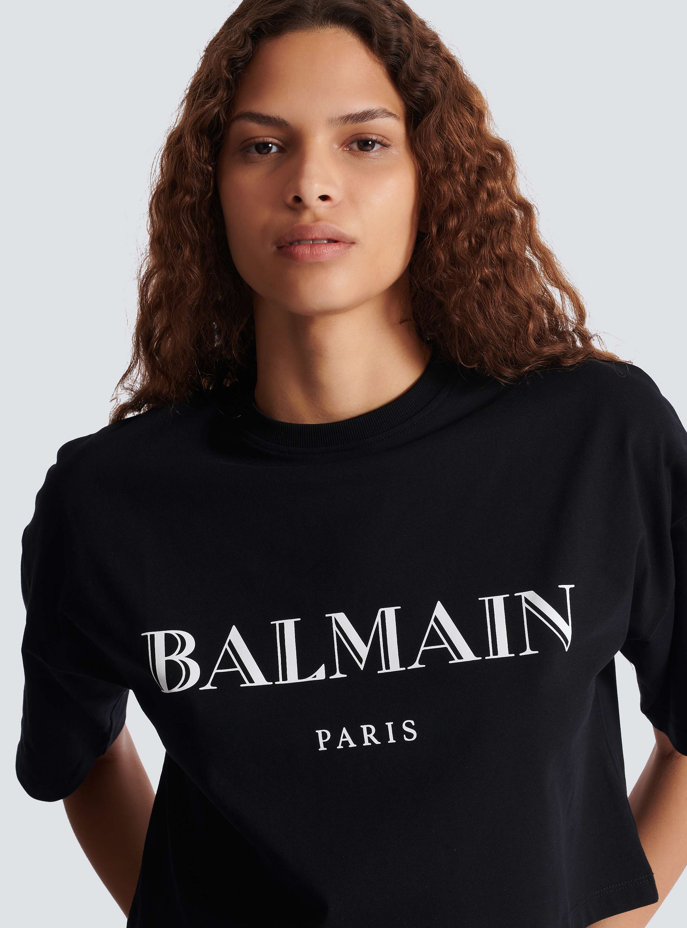 Balmainプリント バルキー クロップドTシャツ - Women | BALMAIN