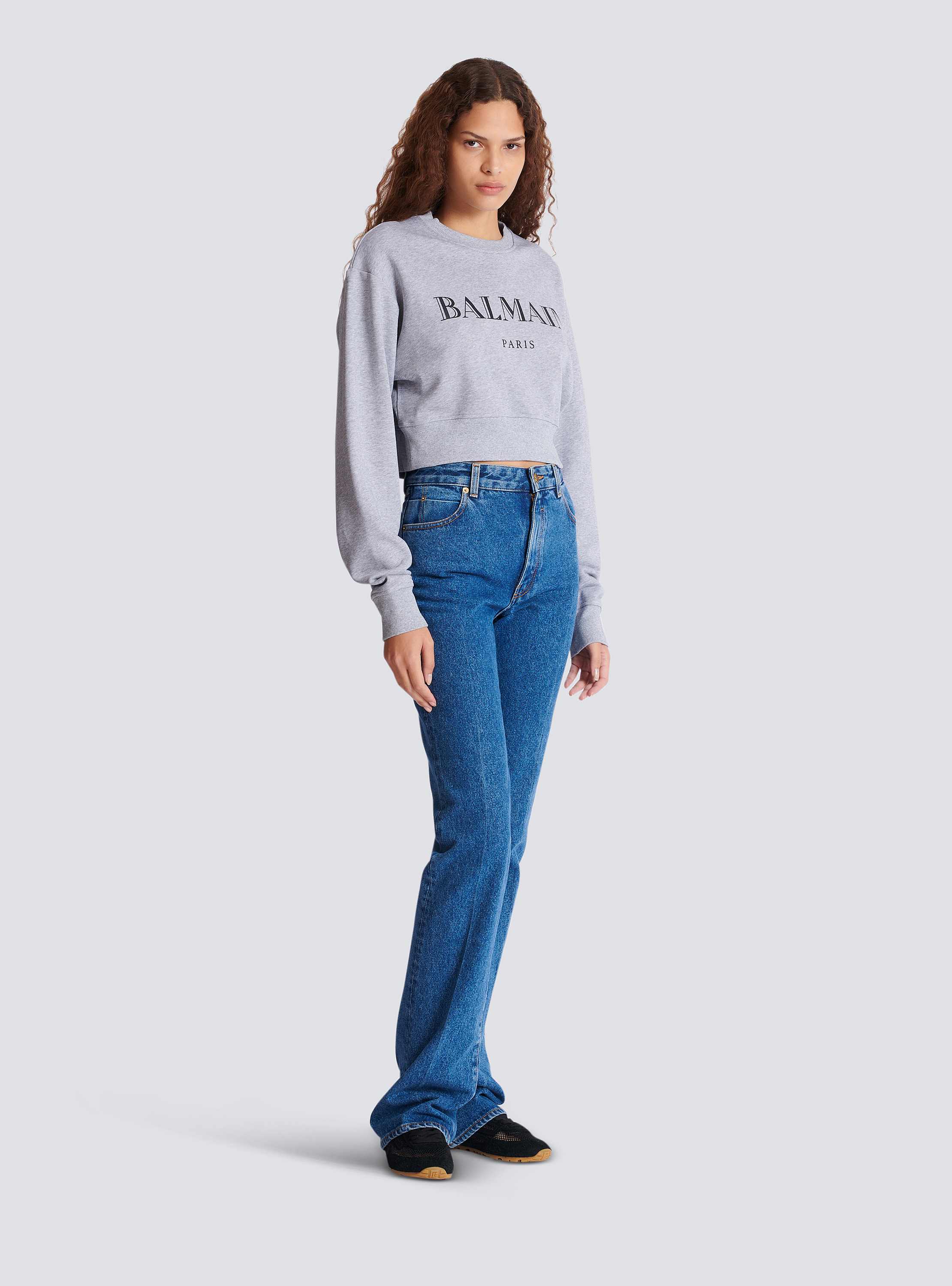 Balmain CF1LB292KF51MEF 関税送料込 T-shirt with Balmain Paris print red red - Women | BALMAIN