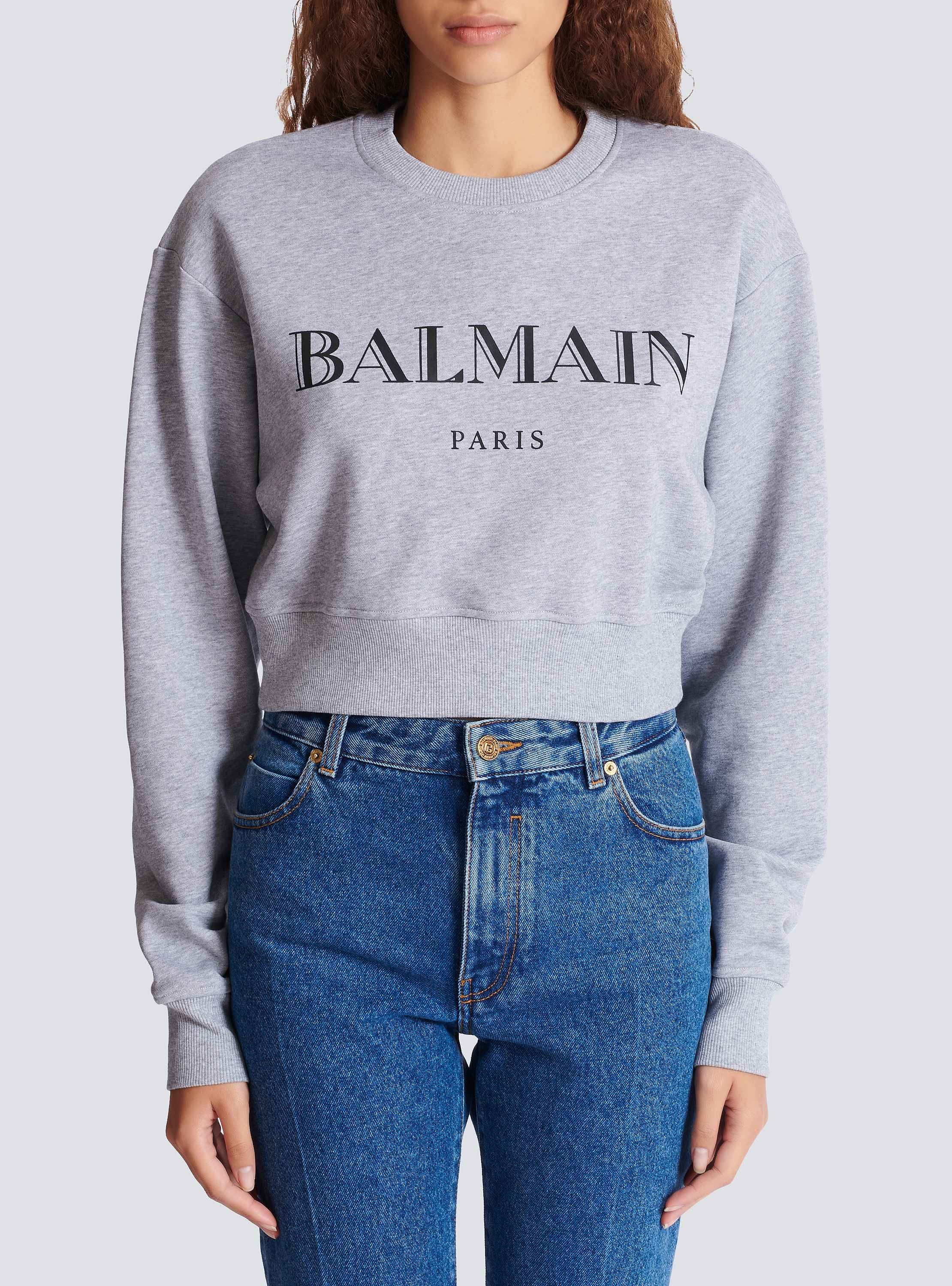 Printed Balmain crew-neck sweatshirt - Women | BALMAIN
