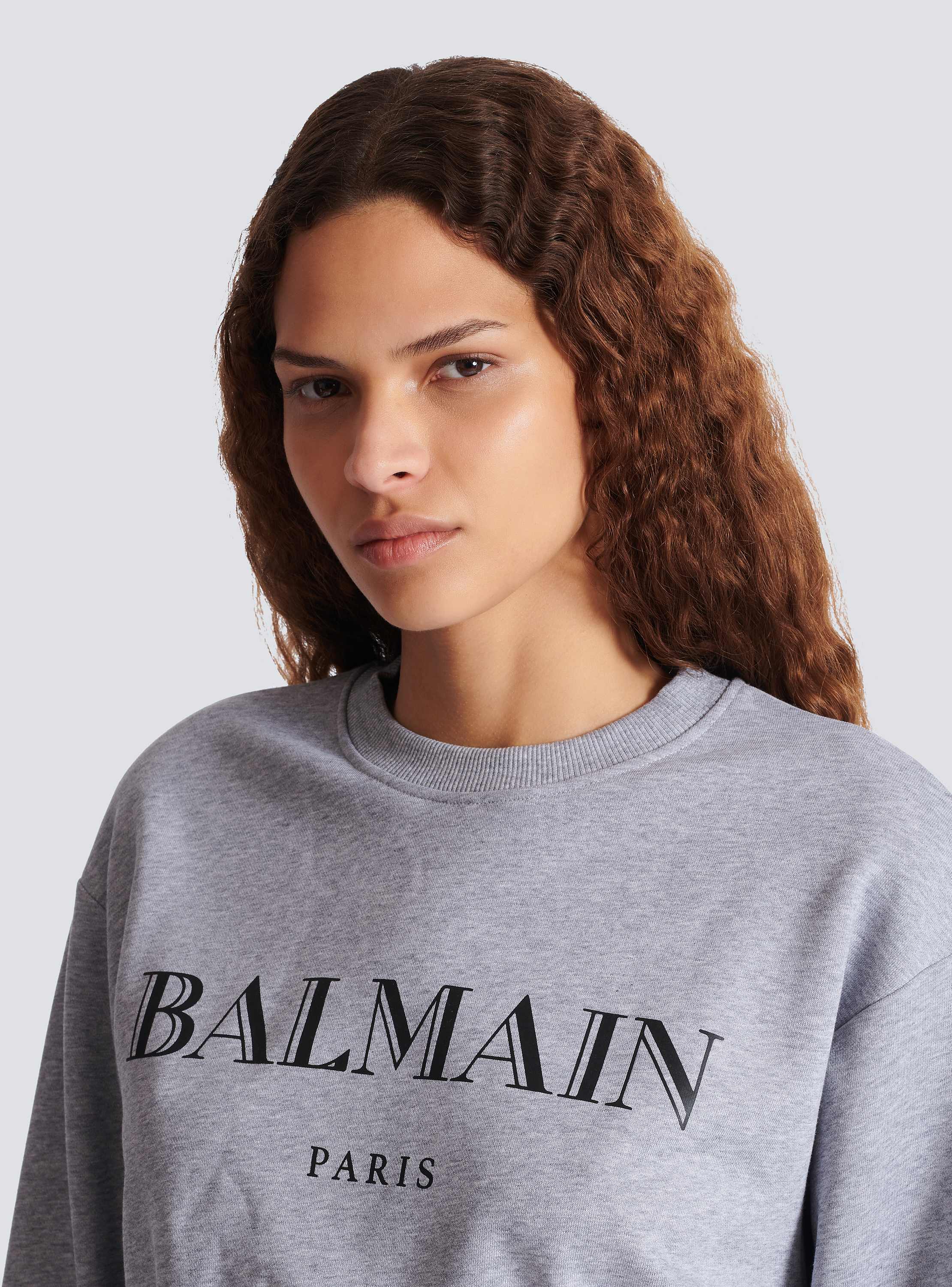 Printed Balmain crew-neck sweatshirt - Women | BALMAIN