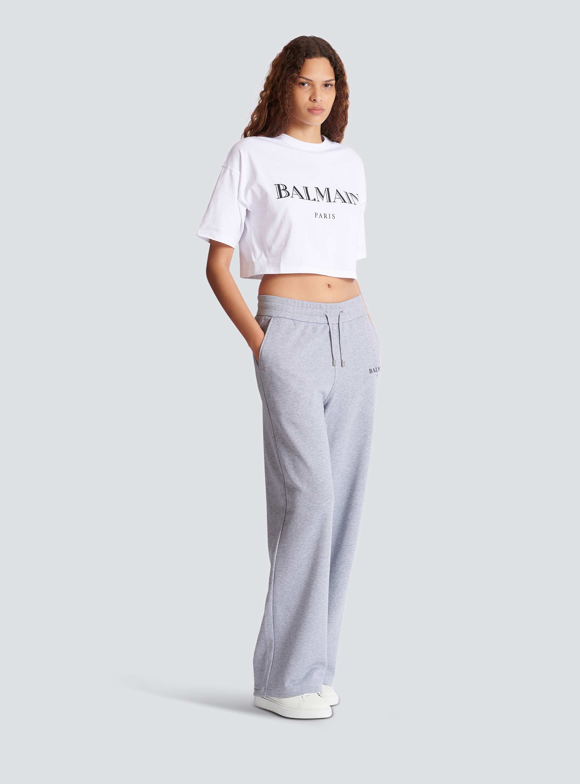ボトムスその他 BALMAIN Women Pants BF2PR030XH66GOZ White Jersey joggers - Women | BALMAIN