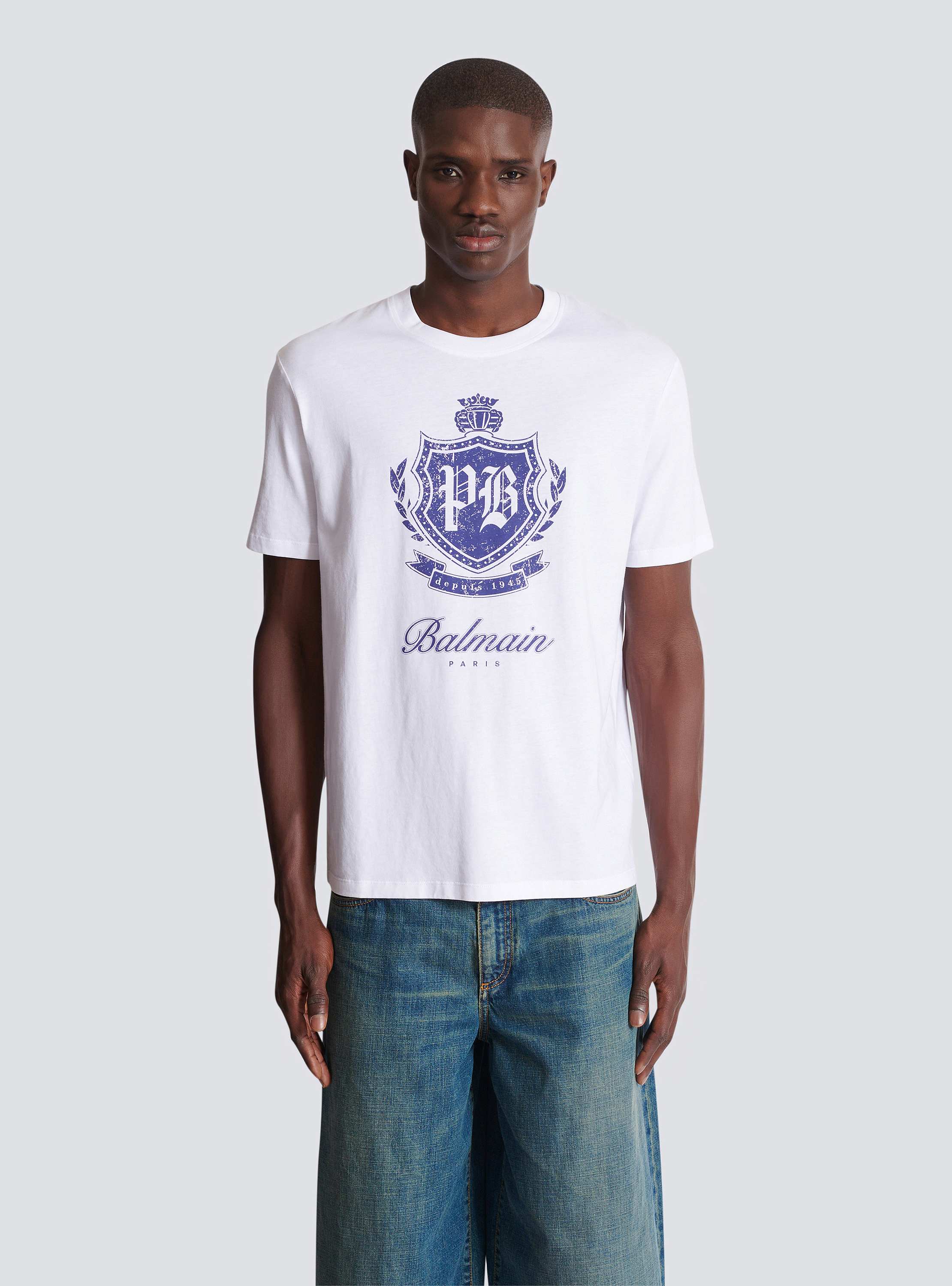 Short-sleeved T-shirt with College Emblem print