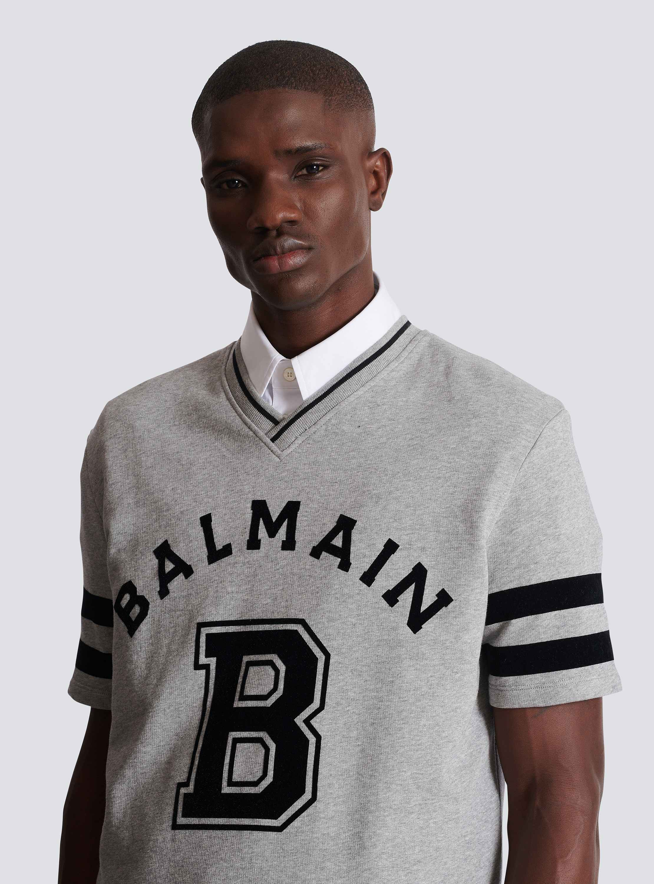 Balmain Sport V-neck T-shirt grey grey - Men | BALMAIN