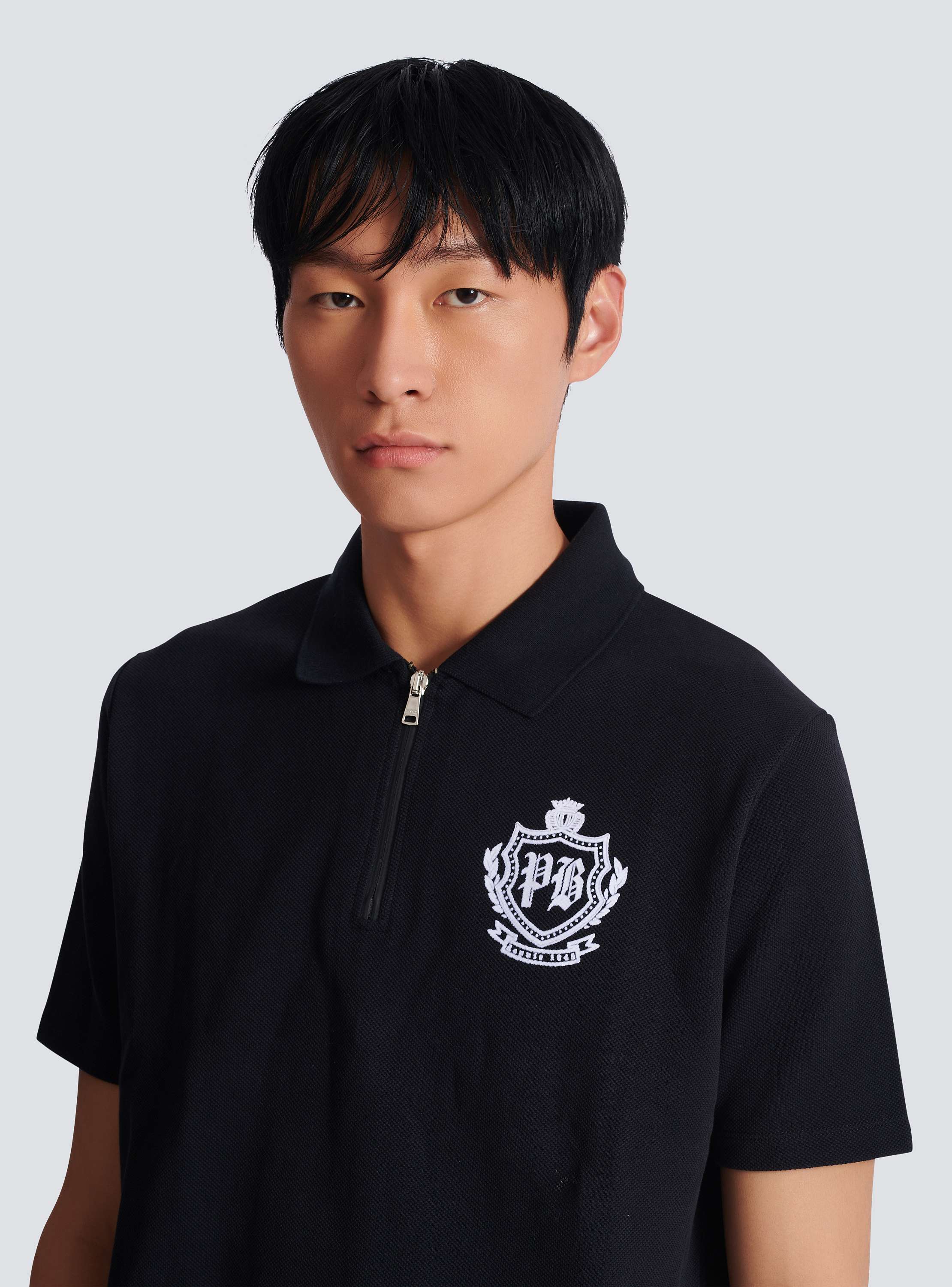 Short-sleeved College Emblem polo