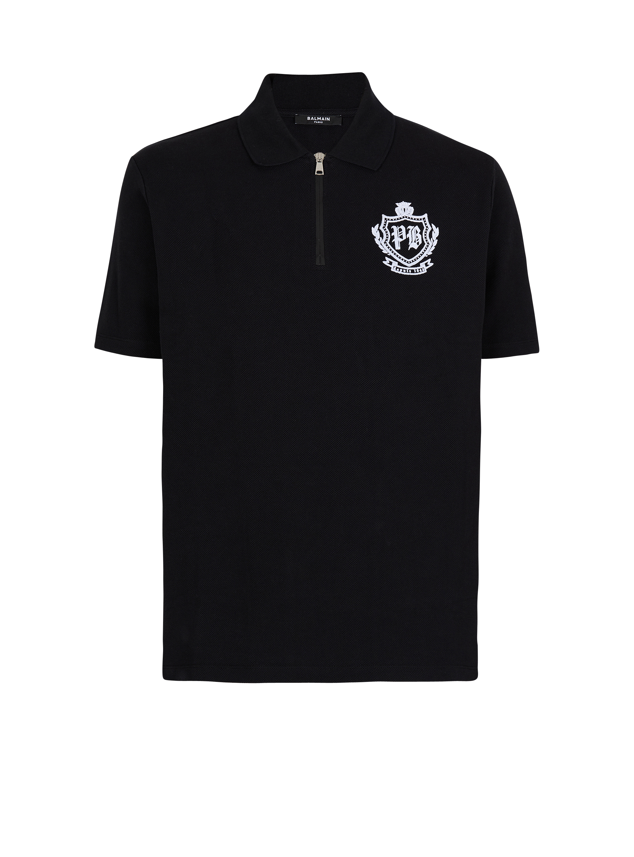 Short-sleeved College Emblem polo