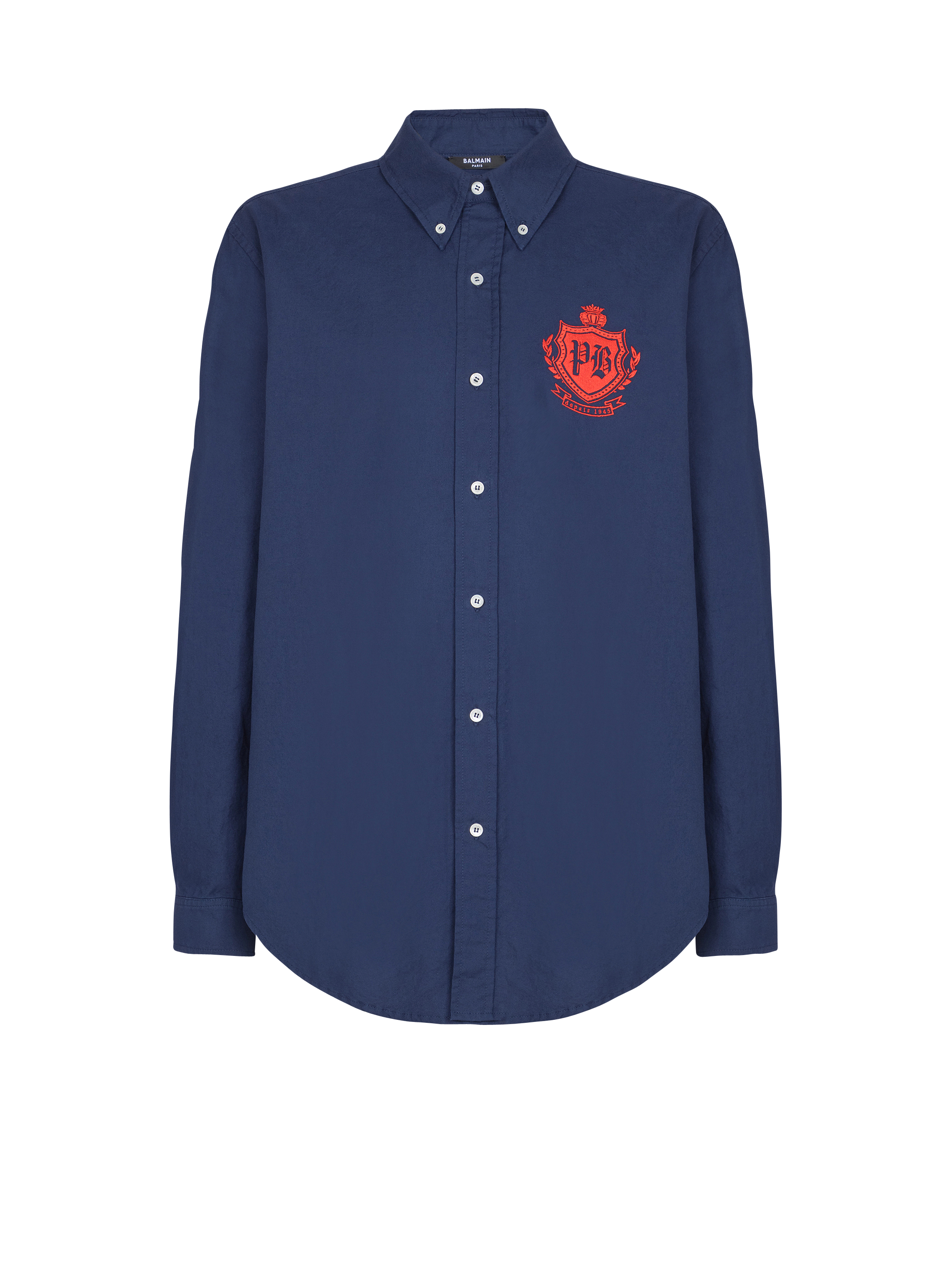 College Emblem shirt in Oxford cotton