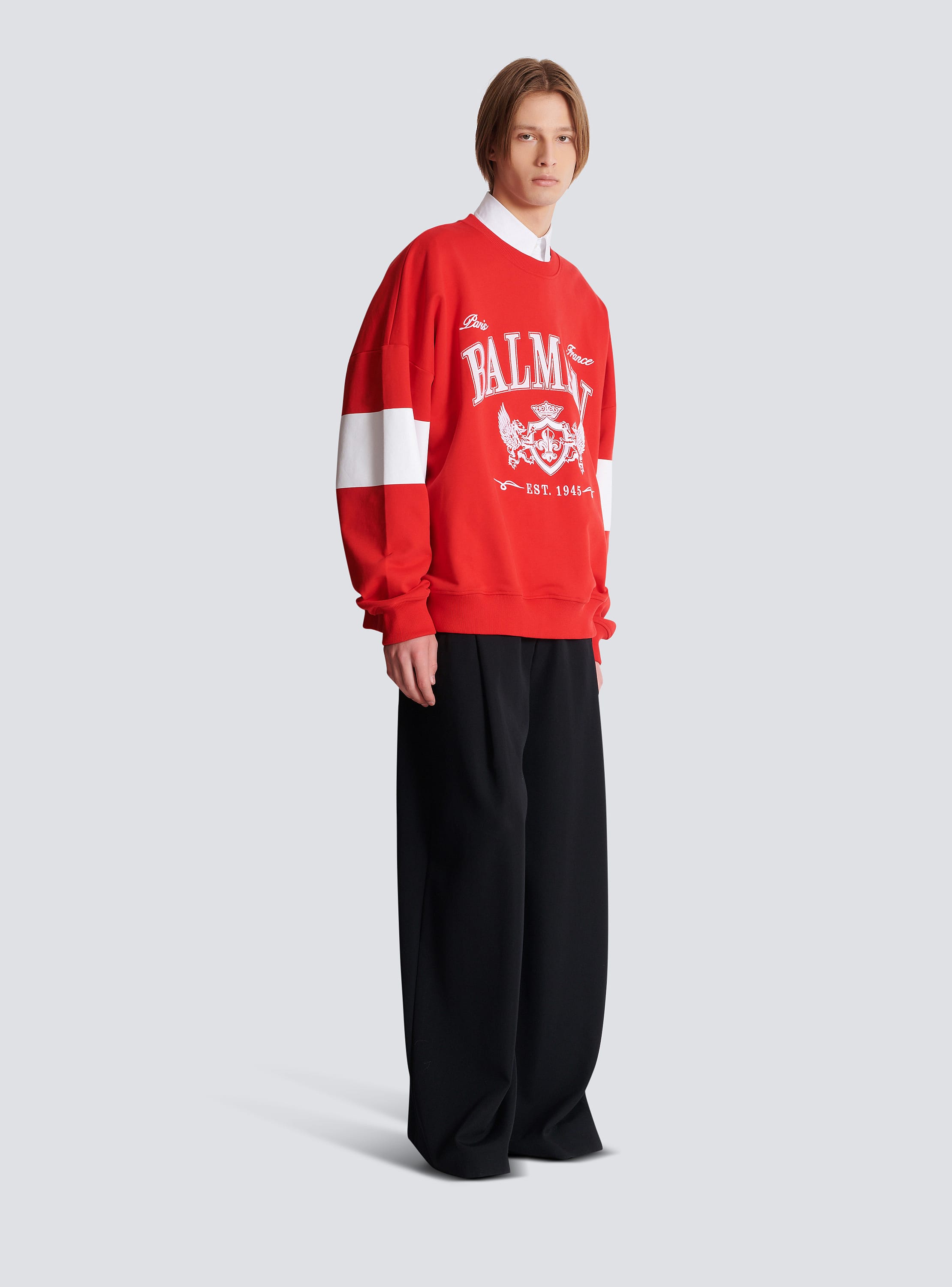 Boxy Balmain College sweatshirt