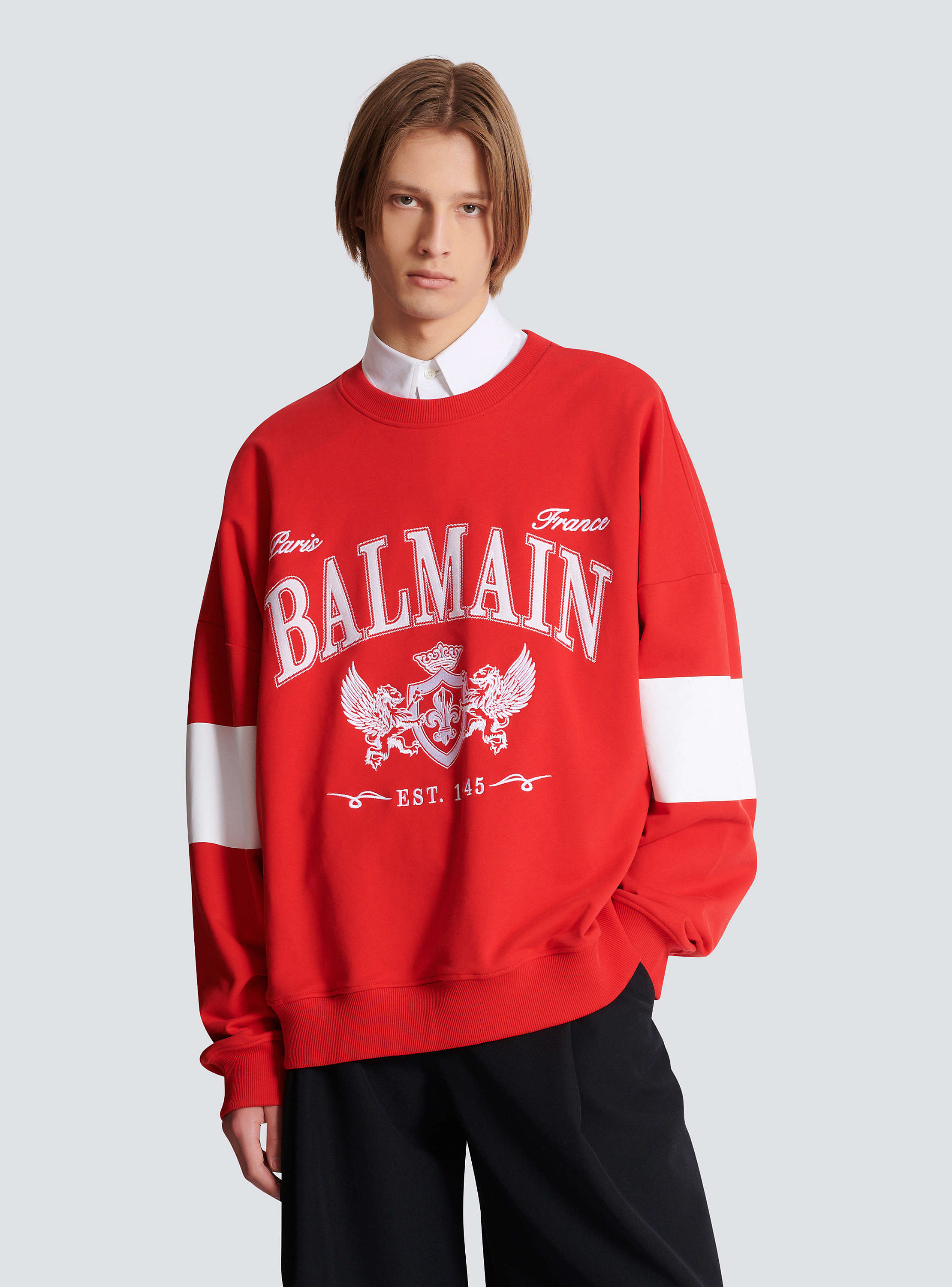 Boxy Balmain College sweatshirt