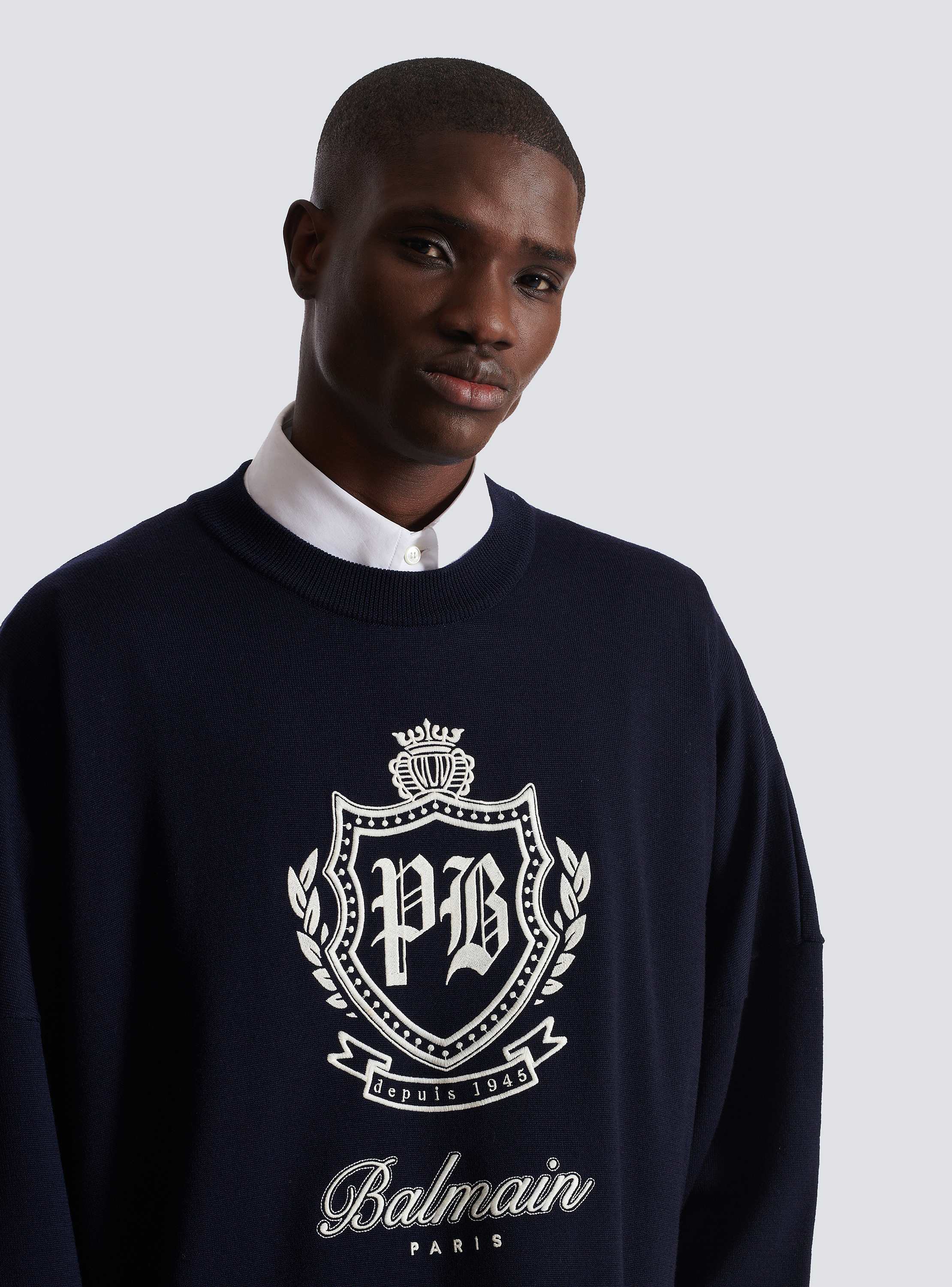 College Emblem knit jumper 