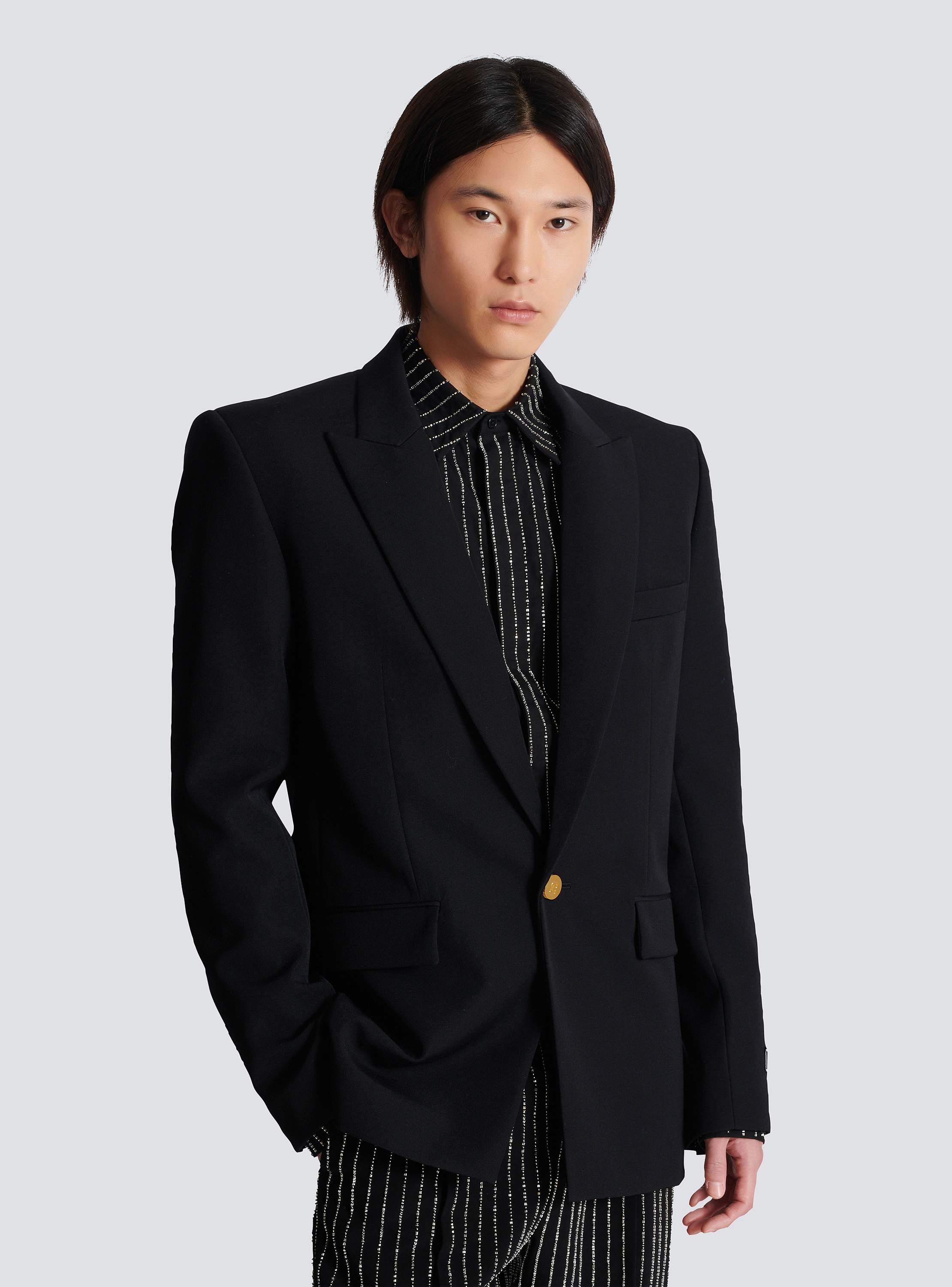 Grain de poudre wool 1-button jacket