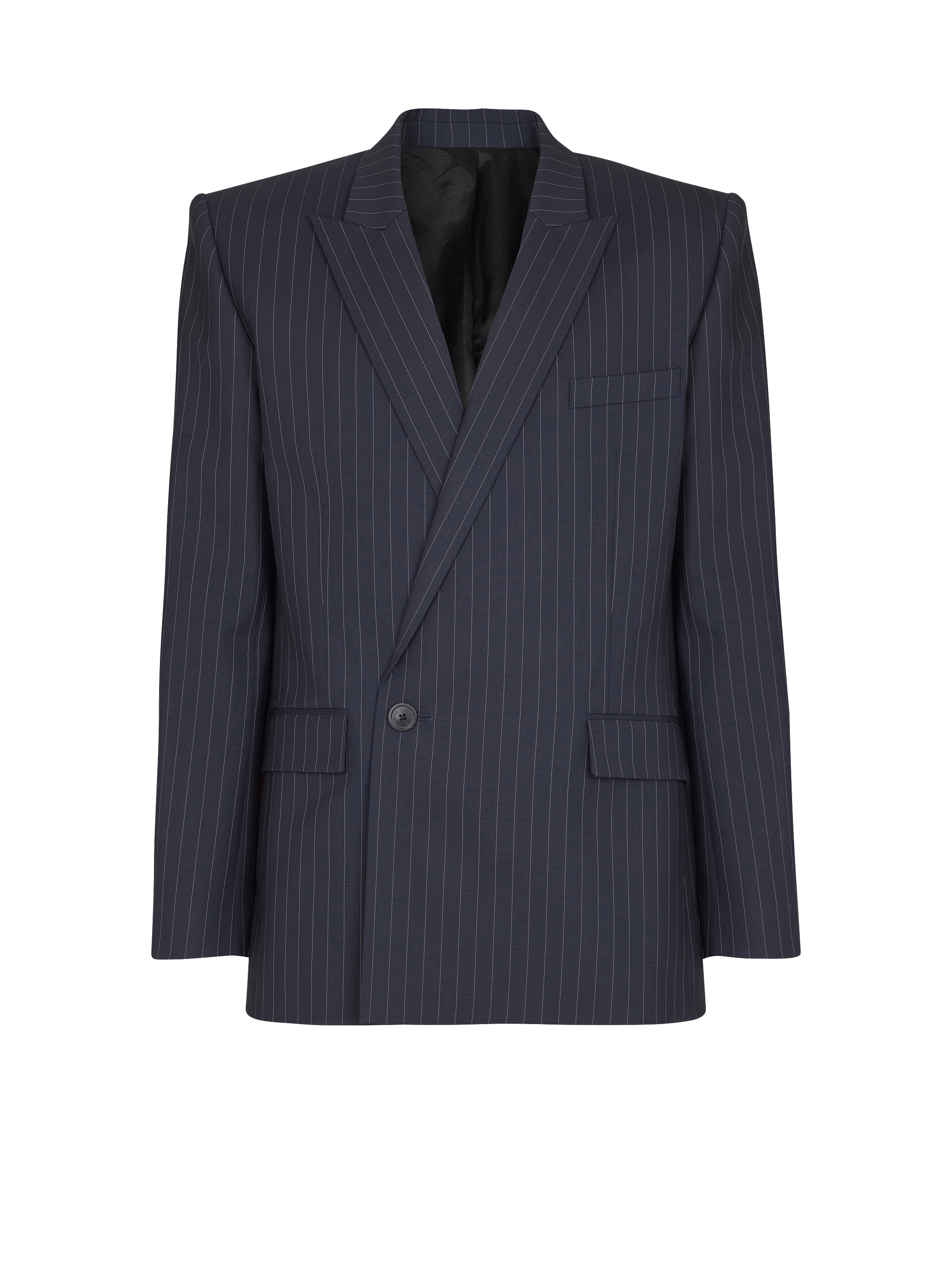 Wool pinstripe blazer