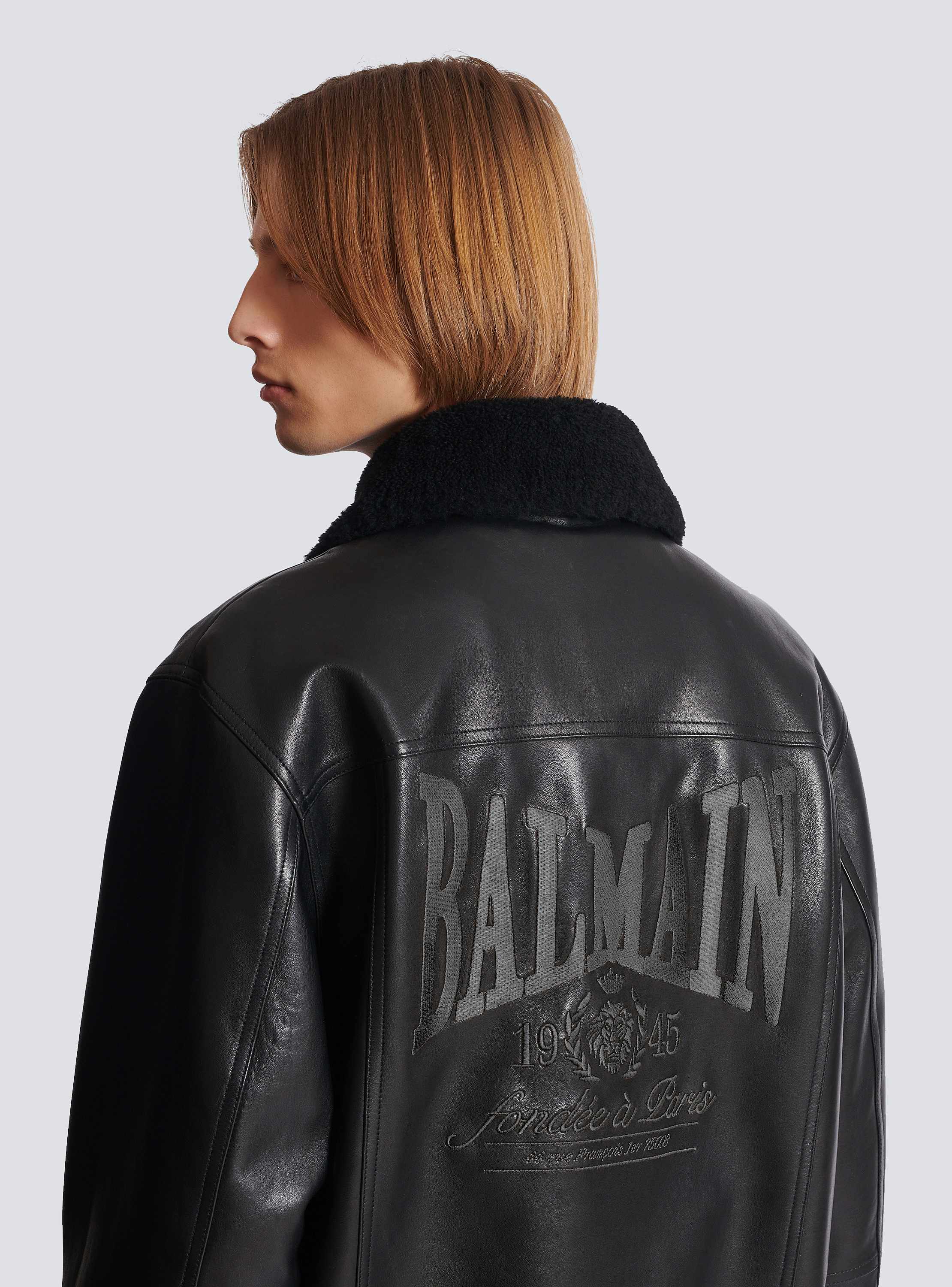 Lambskin aviator bomber jacket