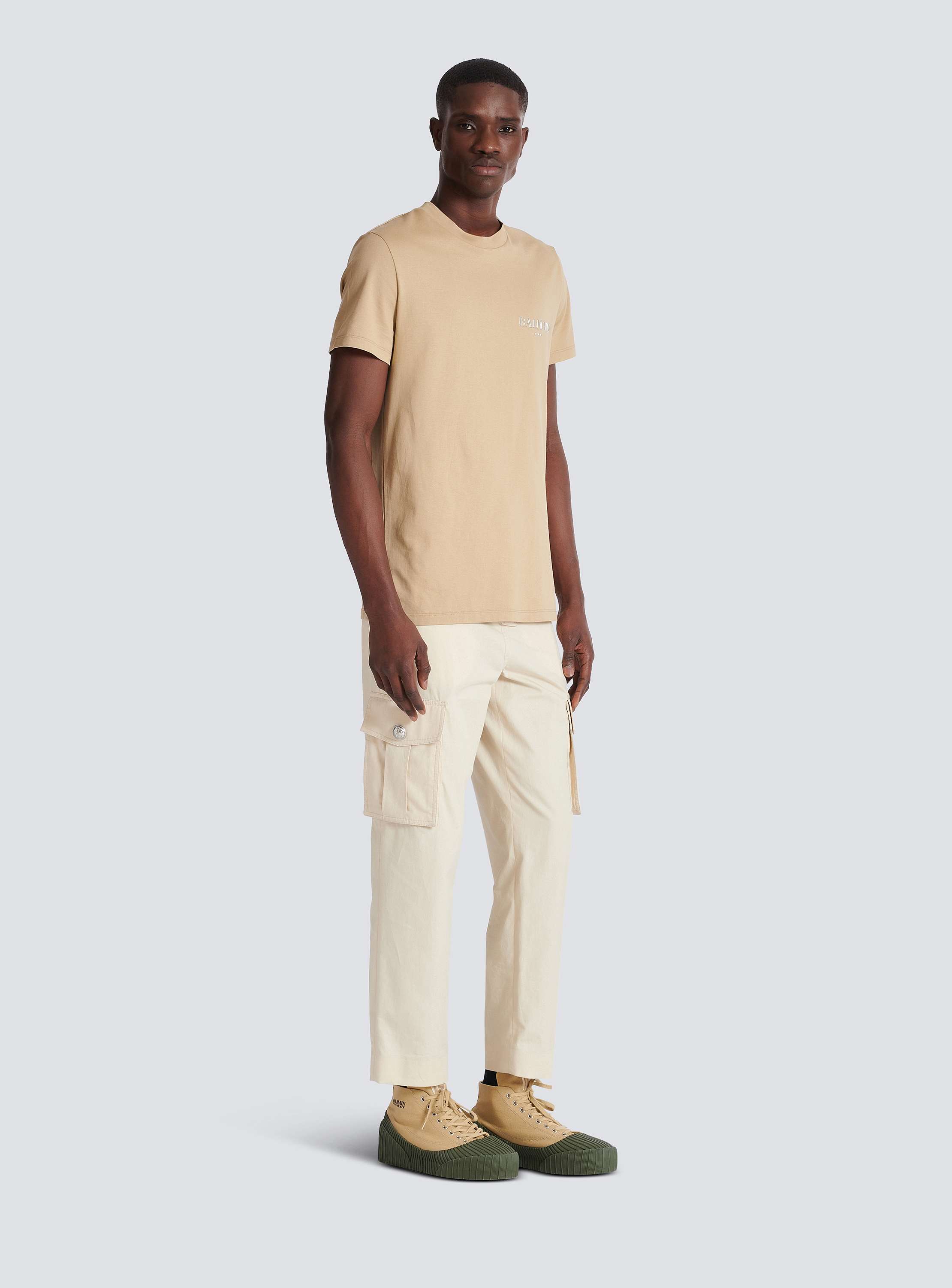 T-shirt with vintage gel Balmain logo