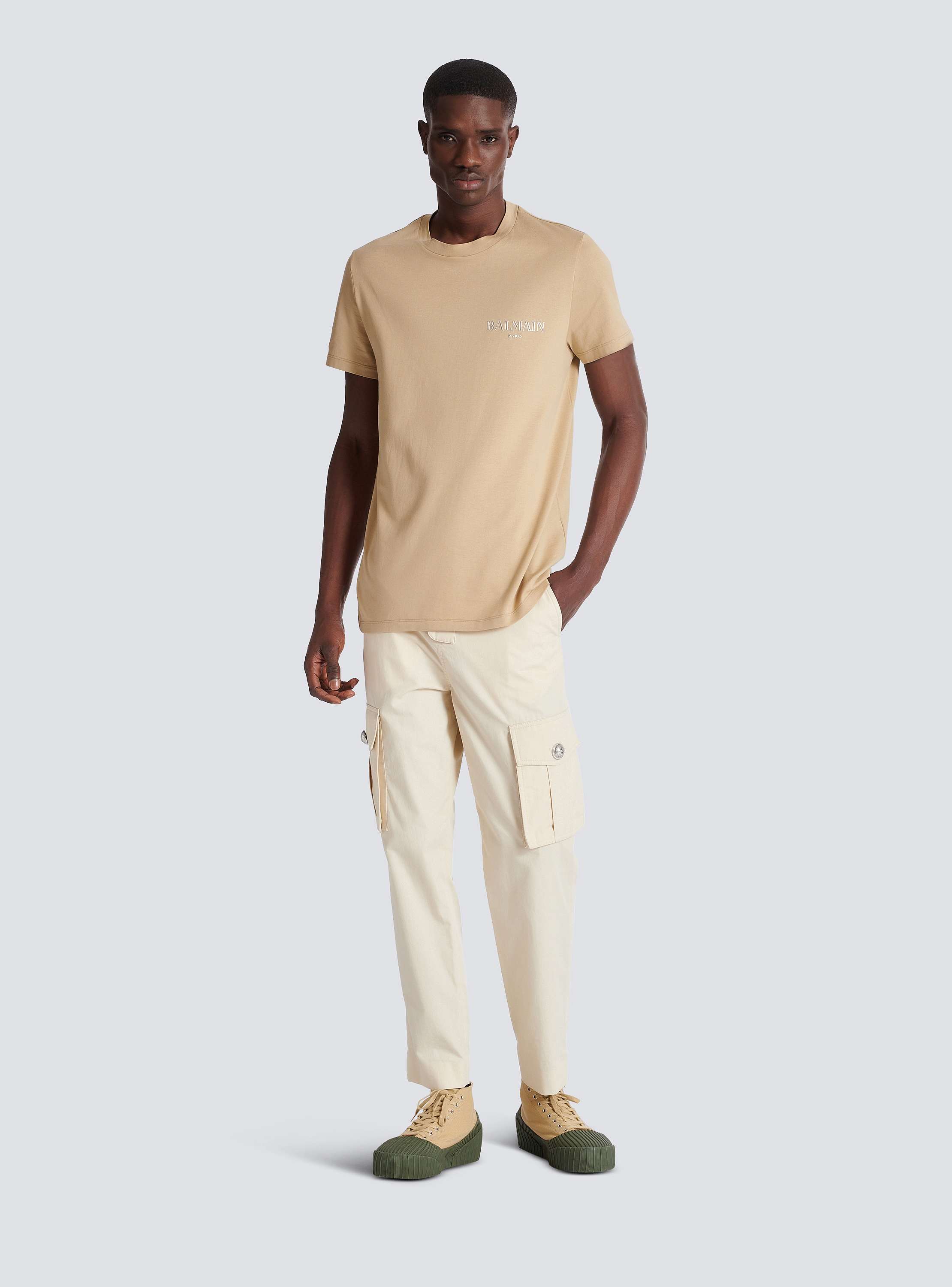 T-shirt with vintage gel Balmain logo