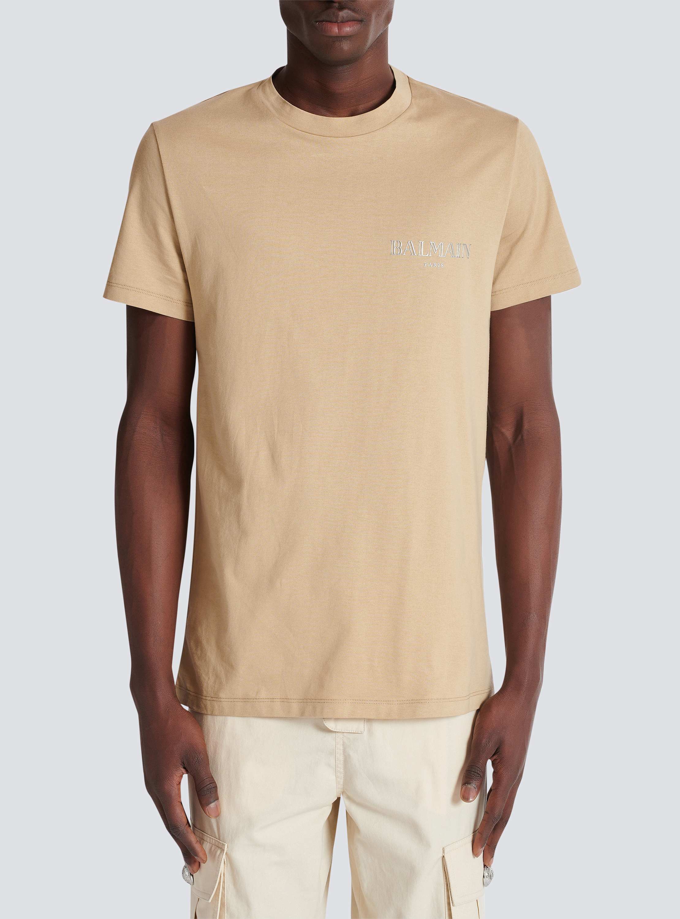 T-shirt with vintage gel Balmain logo