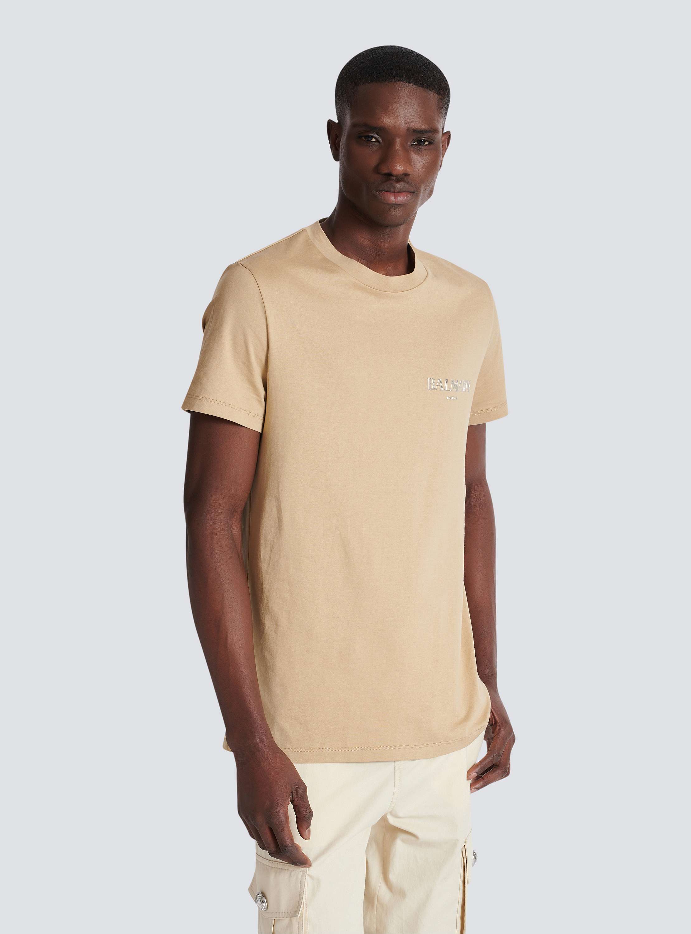 T-shirt with vintage gel Balmain logo