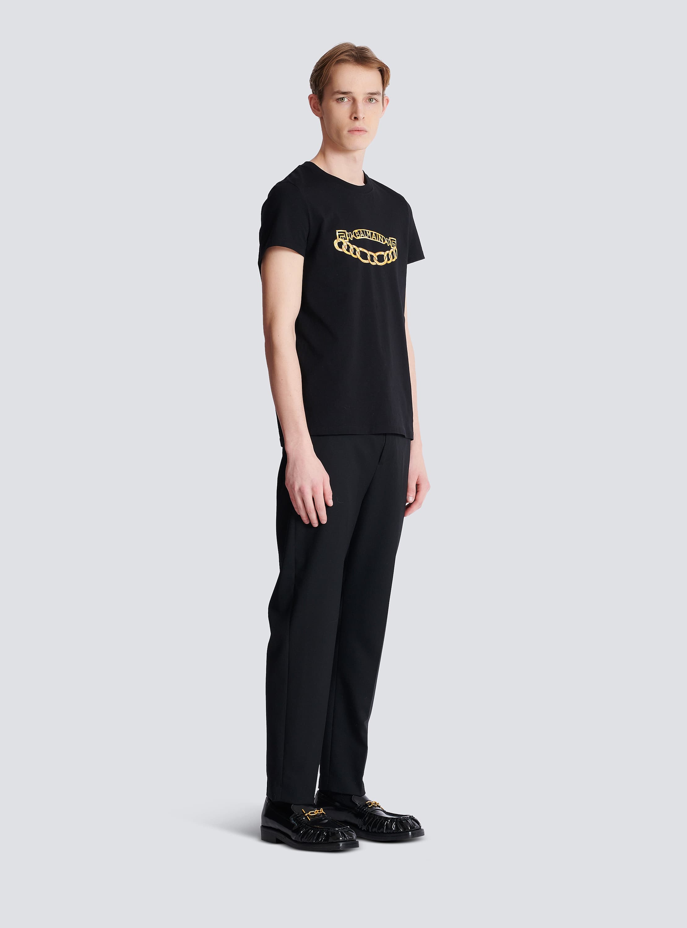 Balmain Chaînes Logo printed T-shirt - Men | BALMAIN