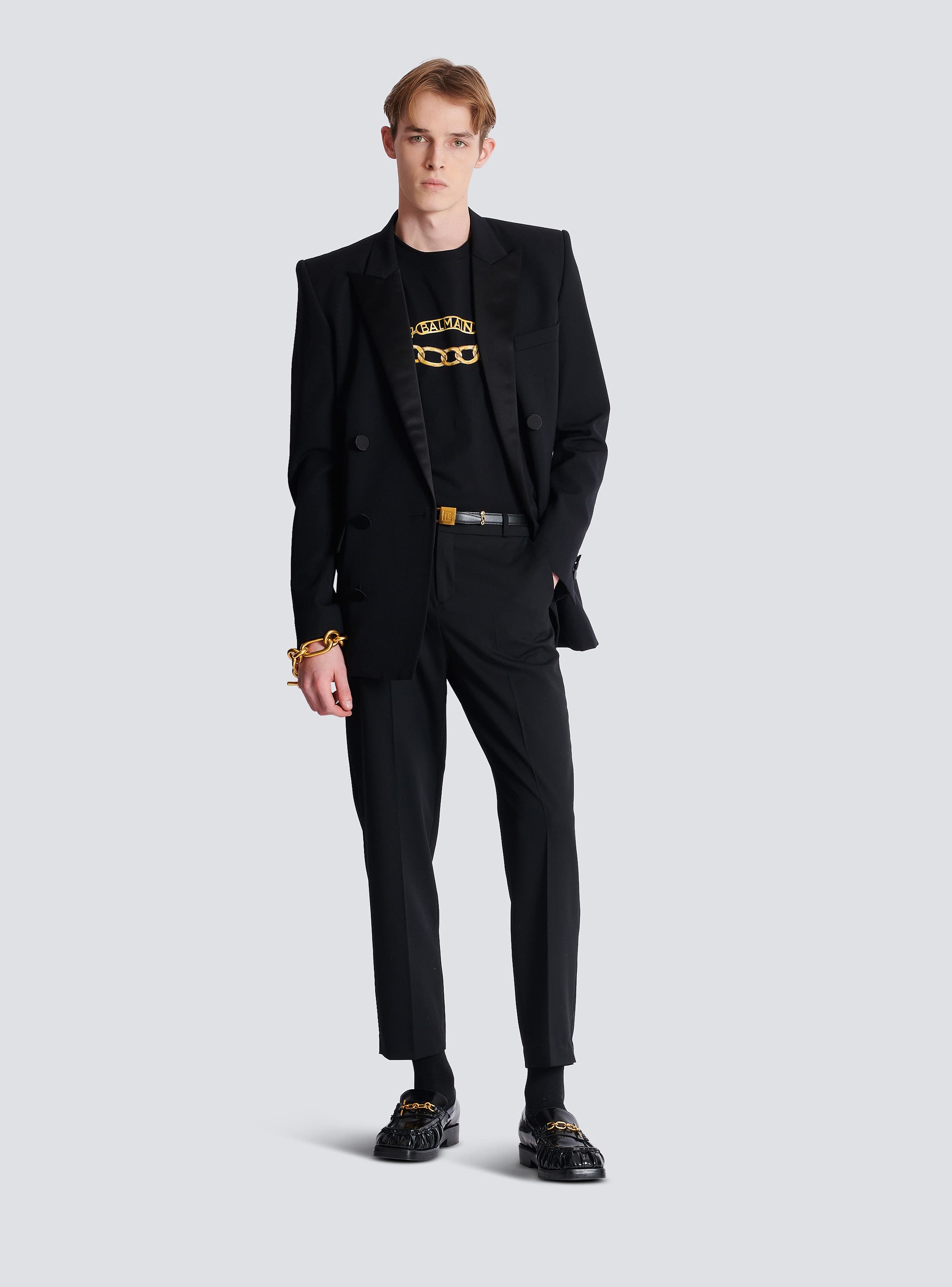 Balmain Chaînes Logo printed T-shirt - Men | BALMAIN