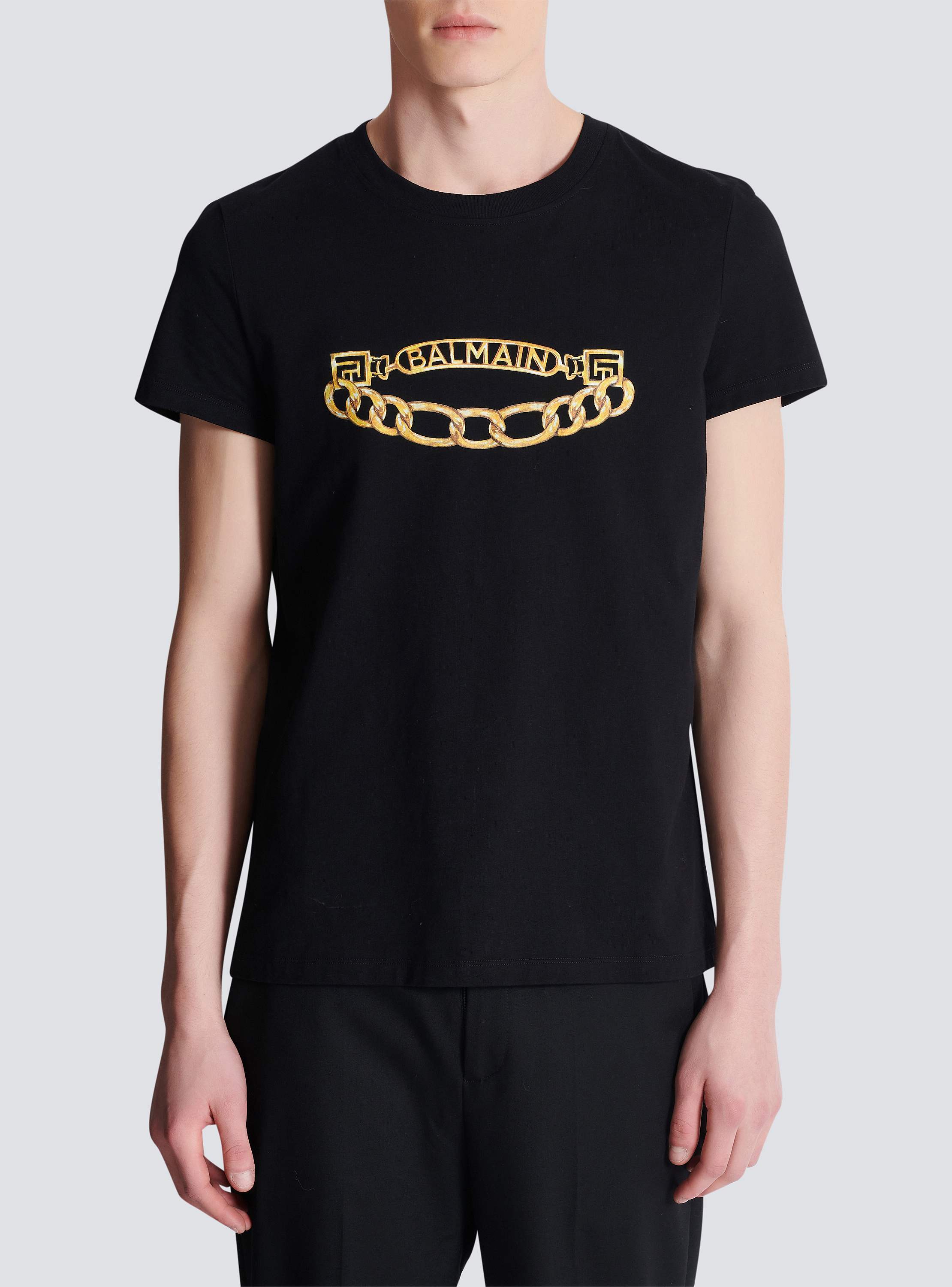 Balmain Chaînes Logo printed T-shirt - Men | BALMAIN