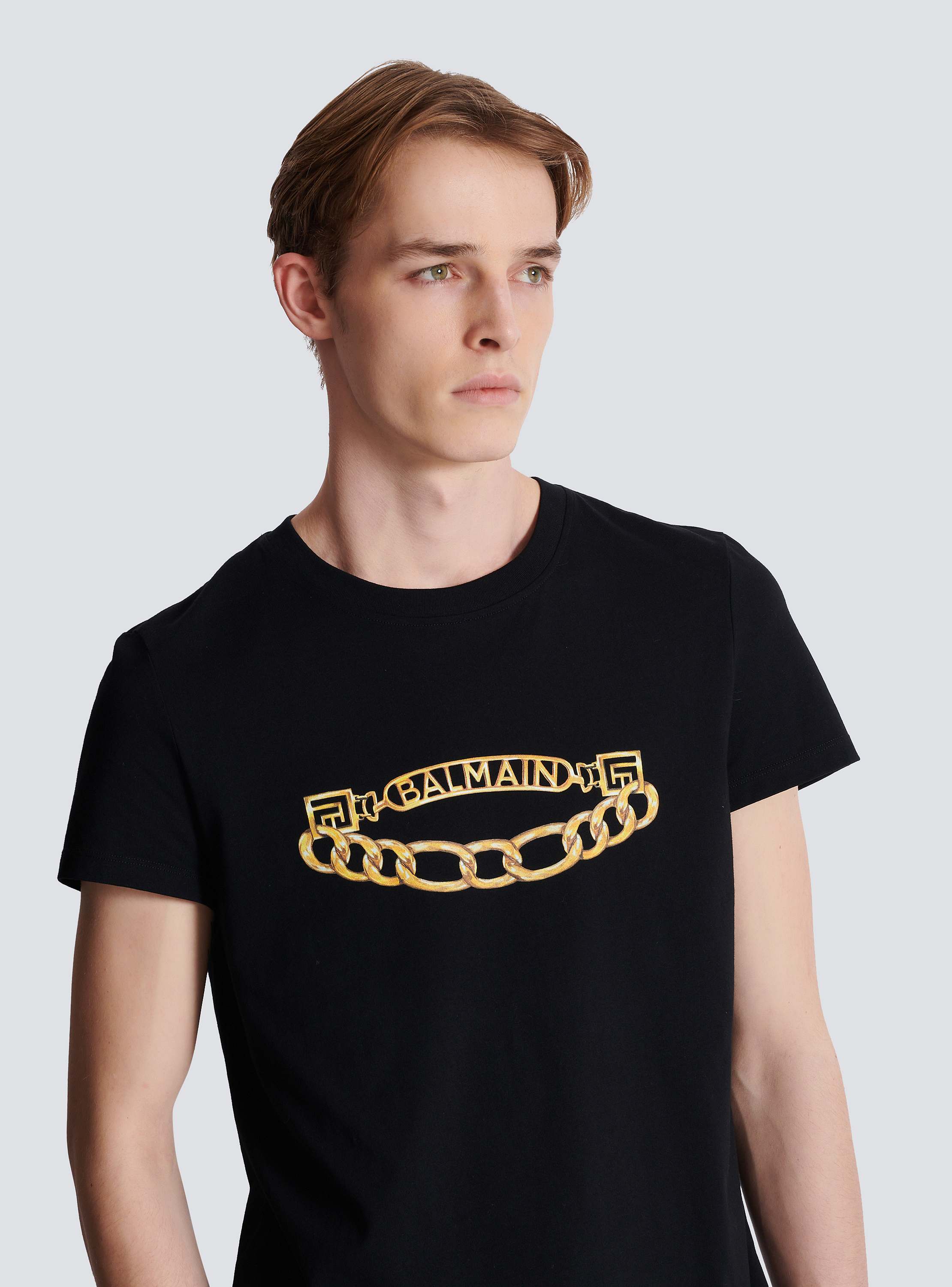Balmain EH1EF000GD840HF 関税送料込 T-shirt with Balmain Paris print - Women | BALMAIN