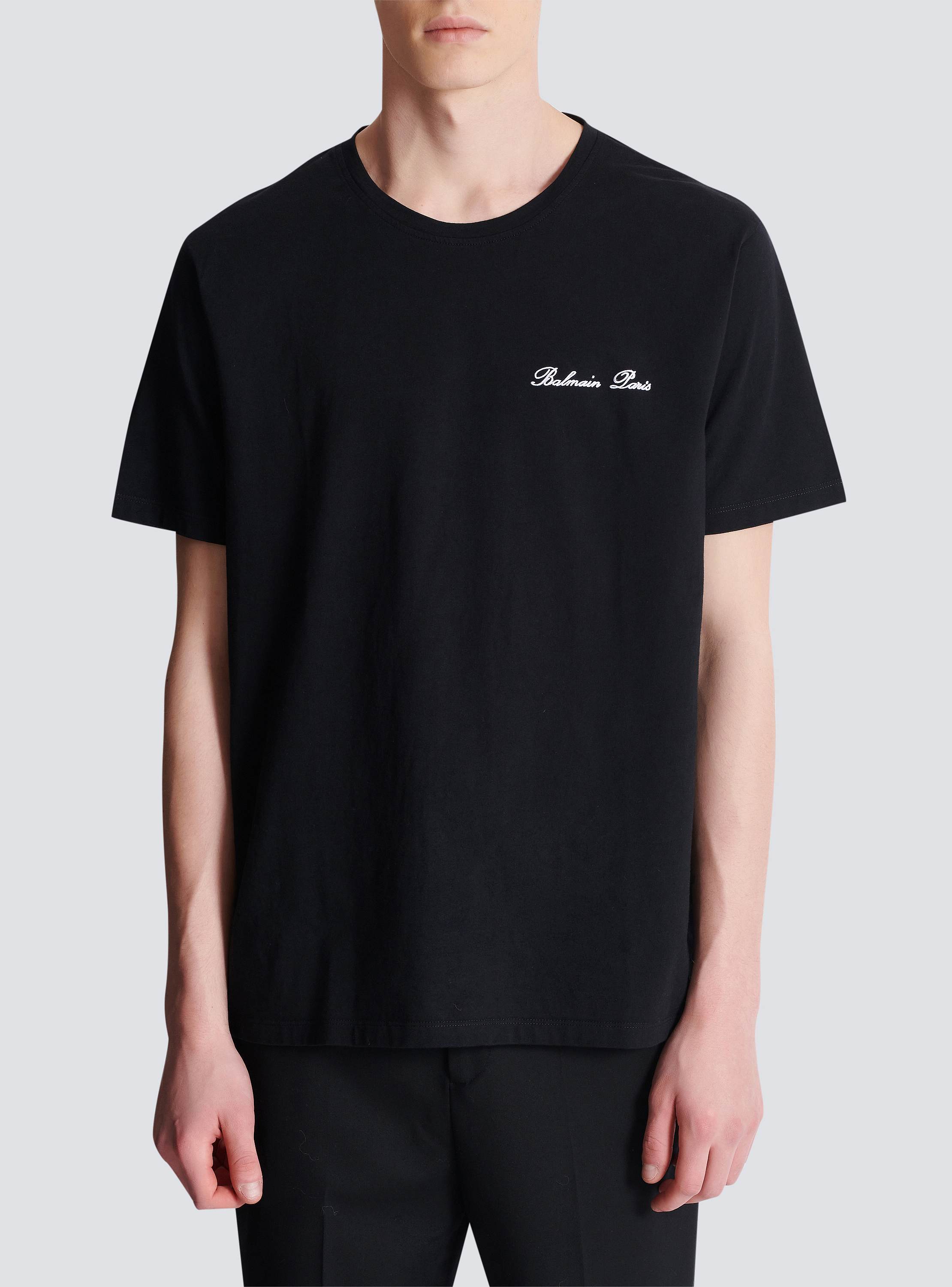 【関税＆送料込み】Balmain Embroidered Logo T-Shirt Vintage Balmain embroidered T-shirt - Men | BALMAIN