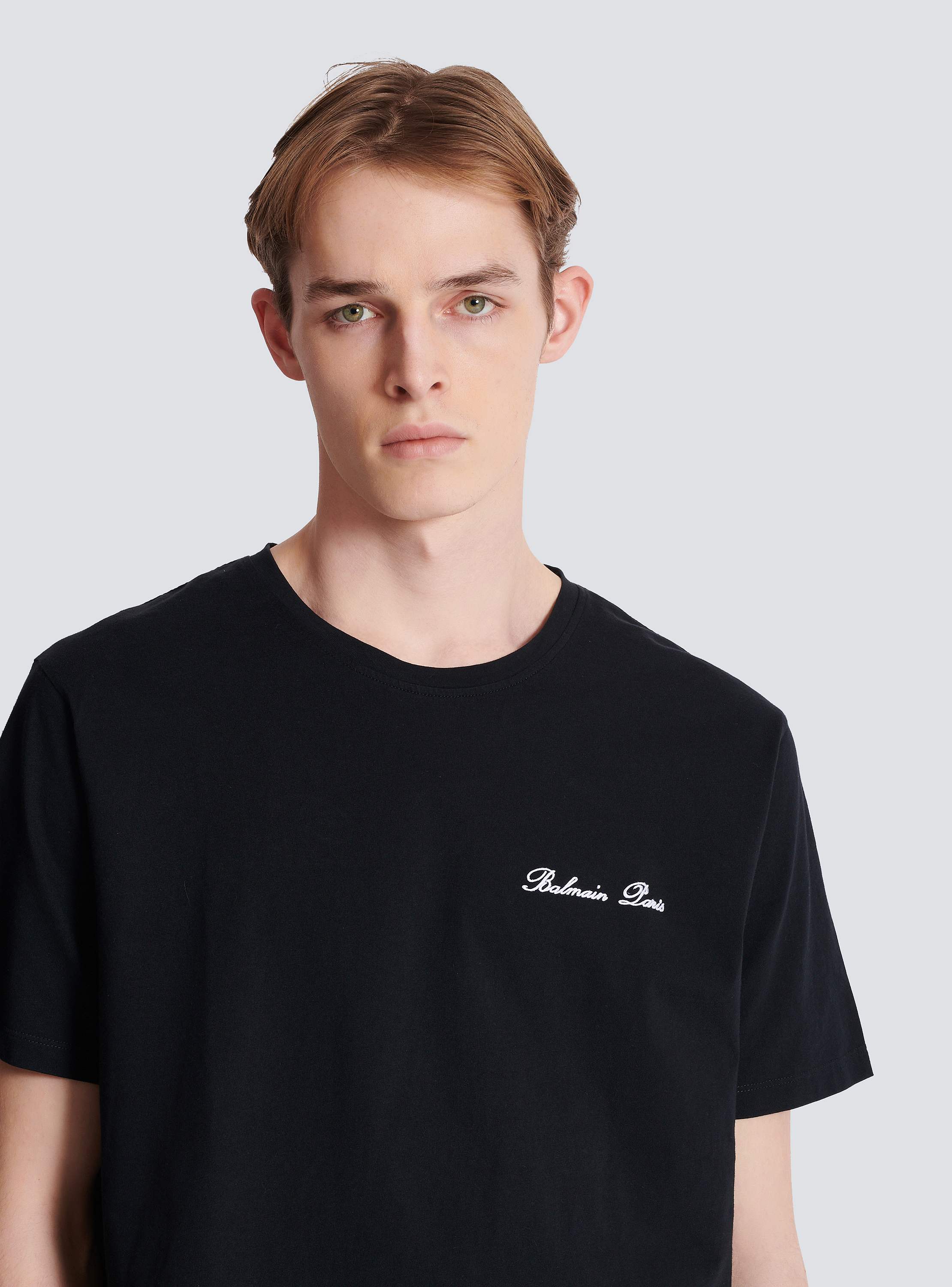 Embroidered Balmain Signature T-shirt - Men | BALMAIN