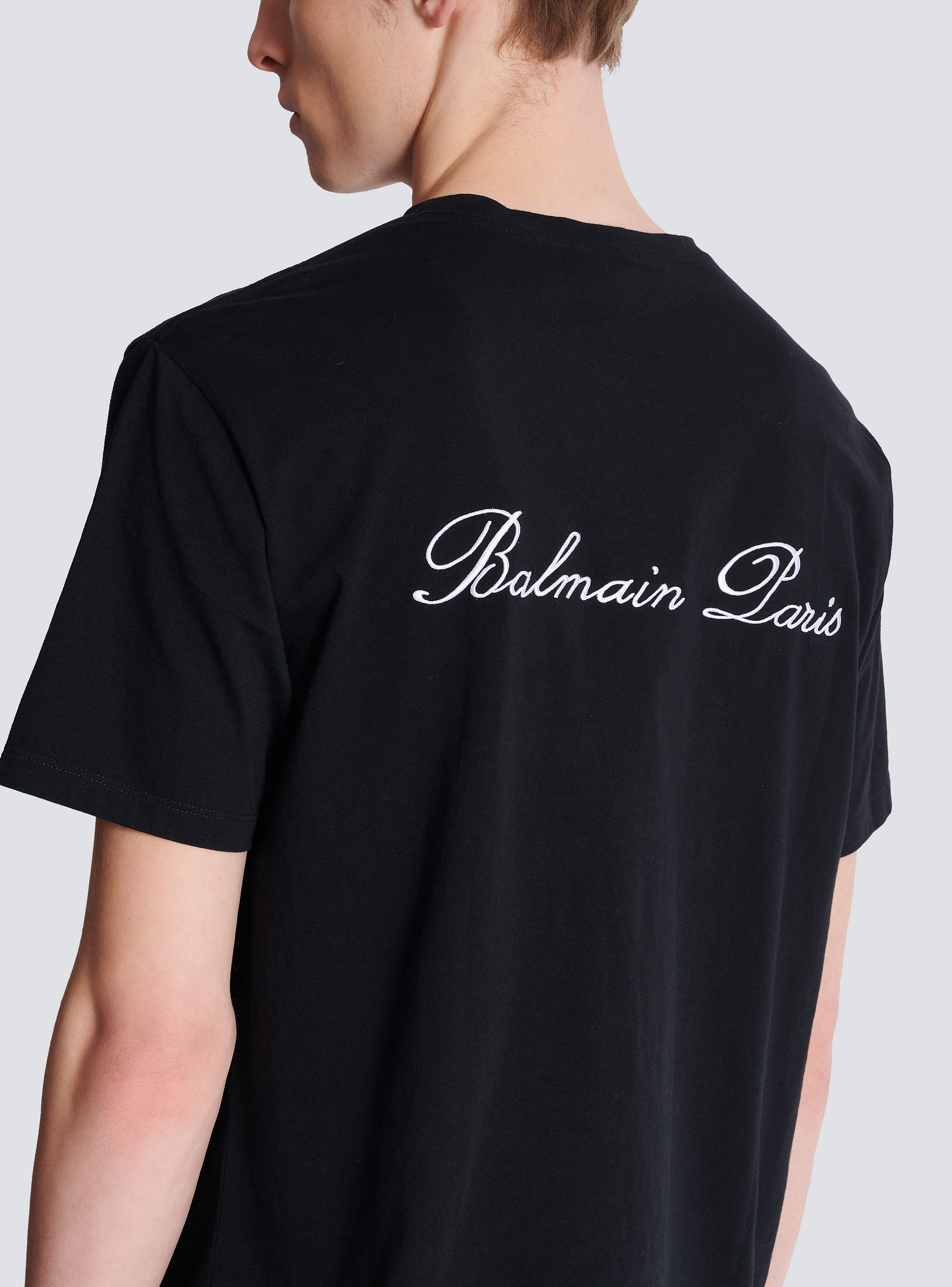 【関税＆送料込み】Balmain Embroidered Logo T-Shirt Vintage Balmain embroidered T-shirt - Men | BALMAIN