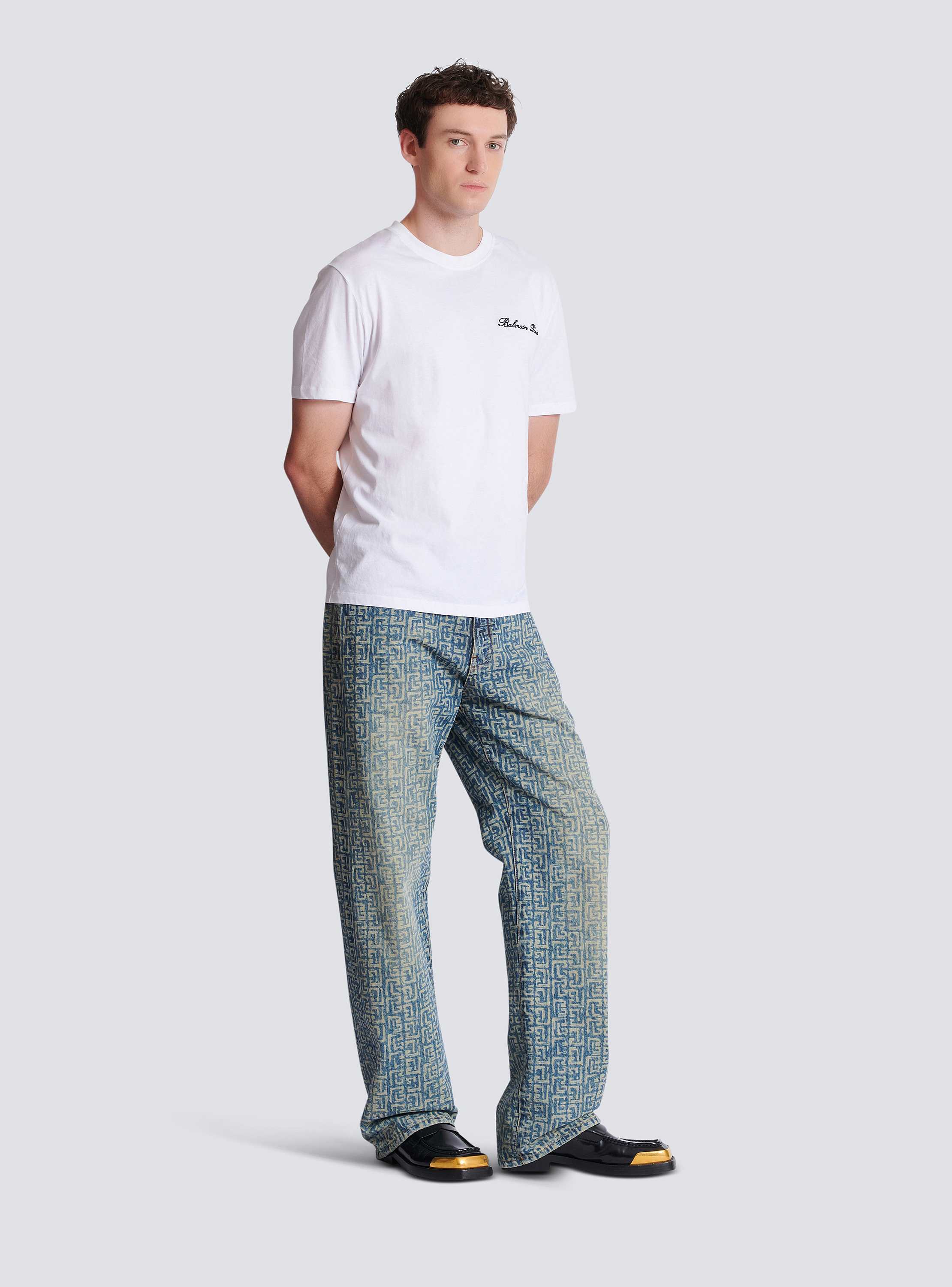 Embroidered Balmain Signature T-shirt