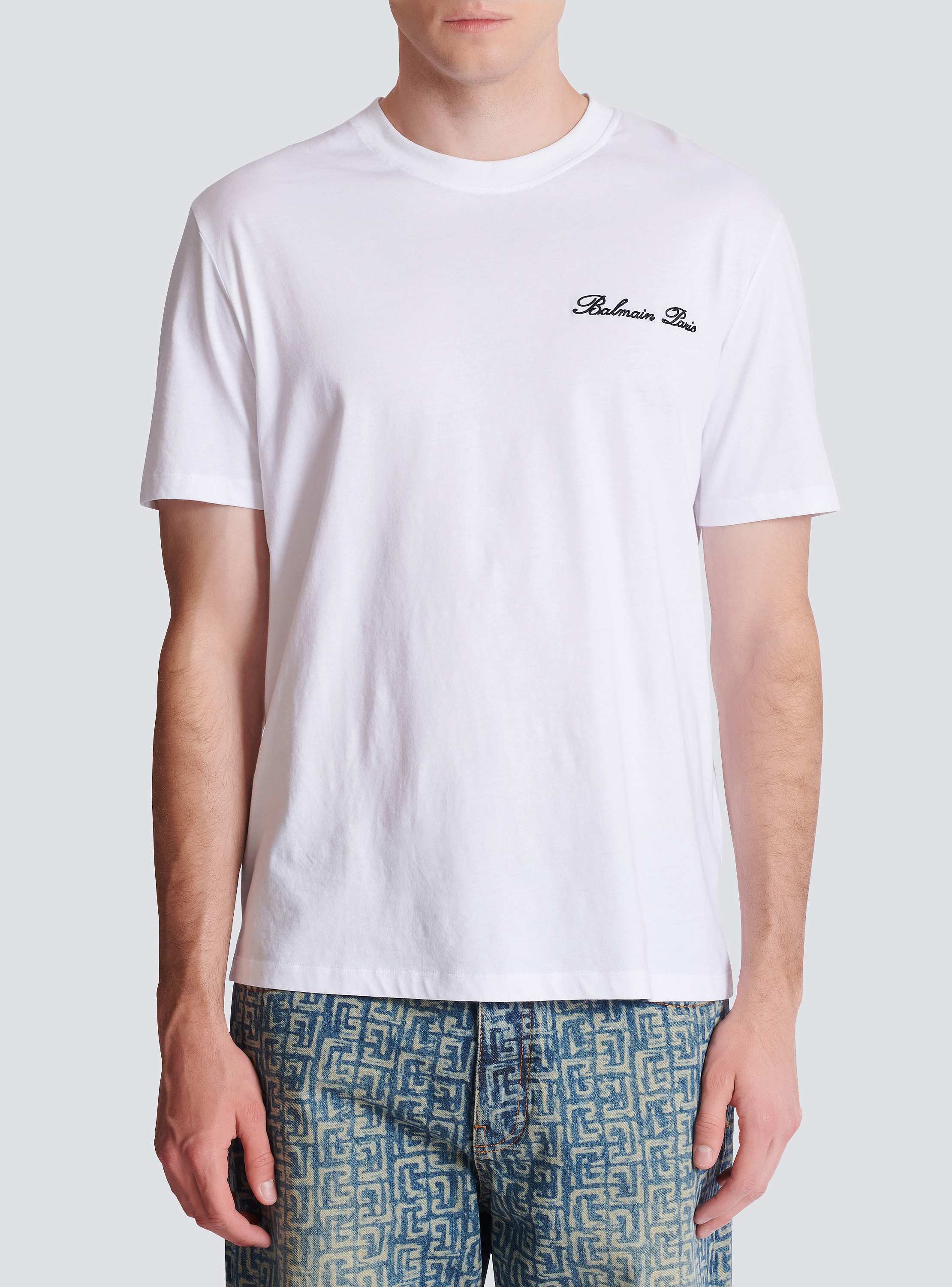 Embroidered Balmain Signature T-shirt