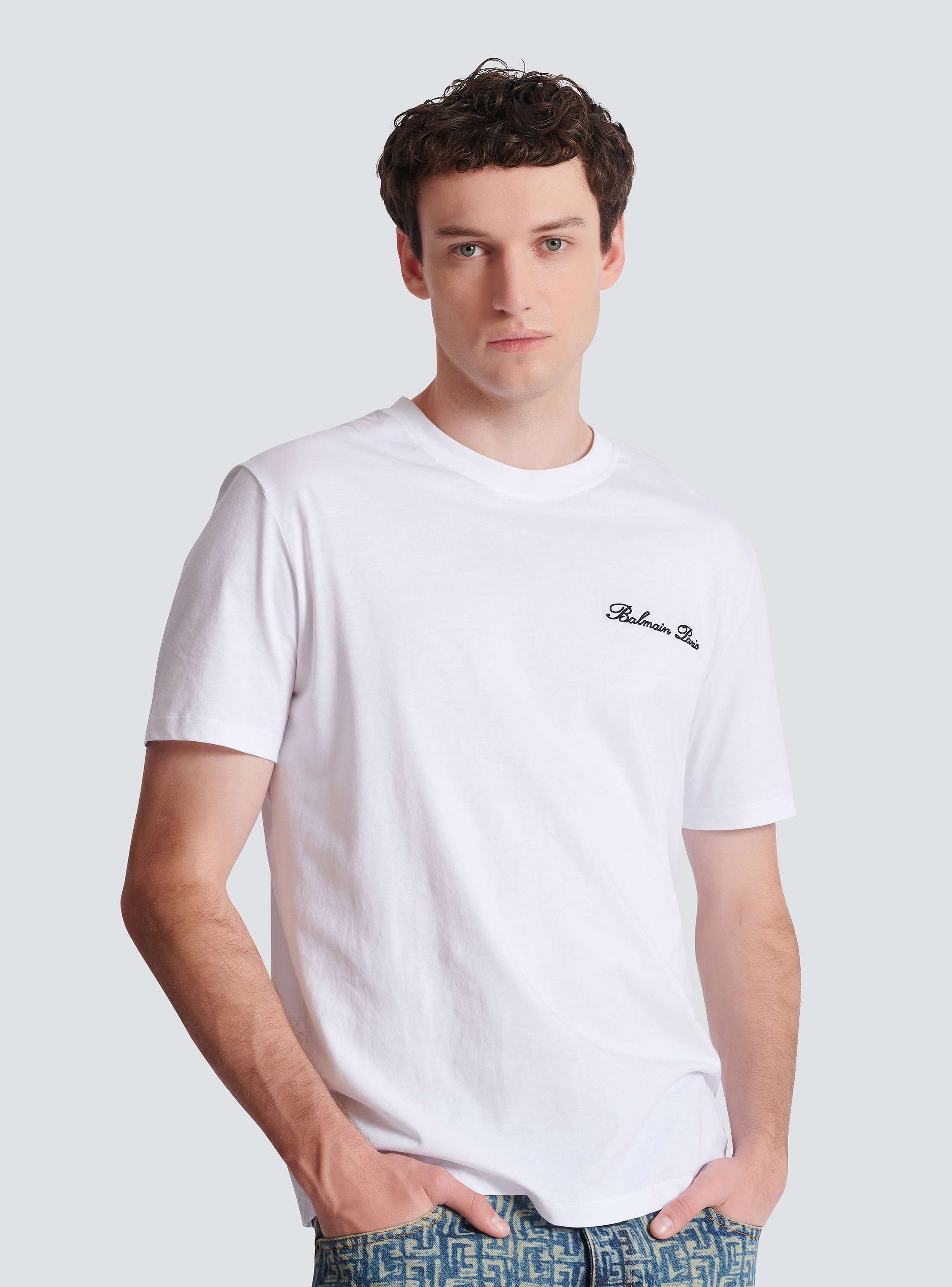 Embroidered Balmain Signature T-shirt