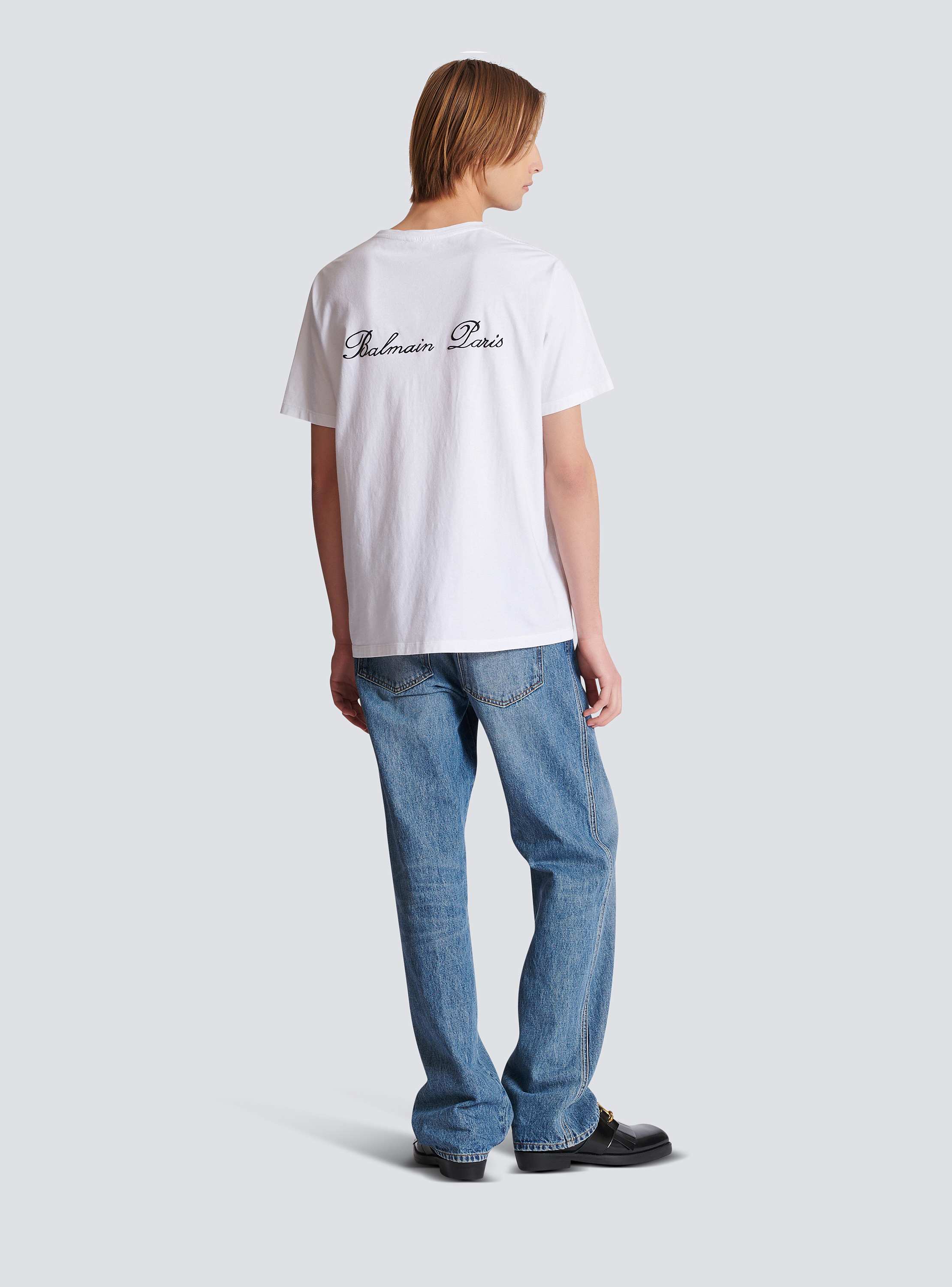 Embroidered Balmain Signature T-shirt - Men | BALMAIN