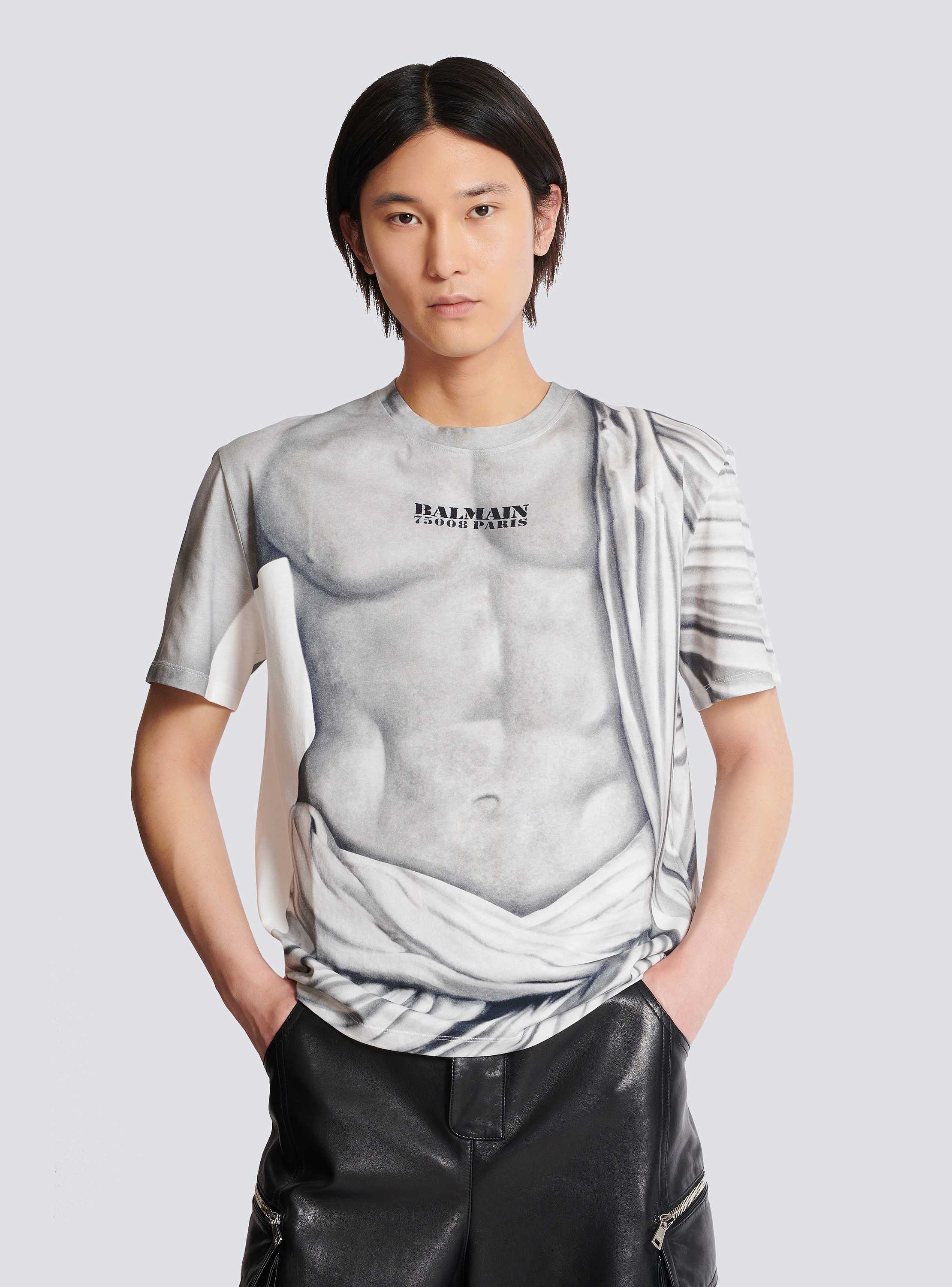 Logo T-shirt with Statue print