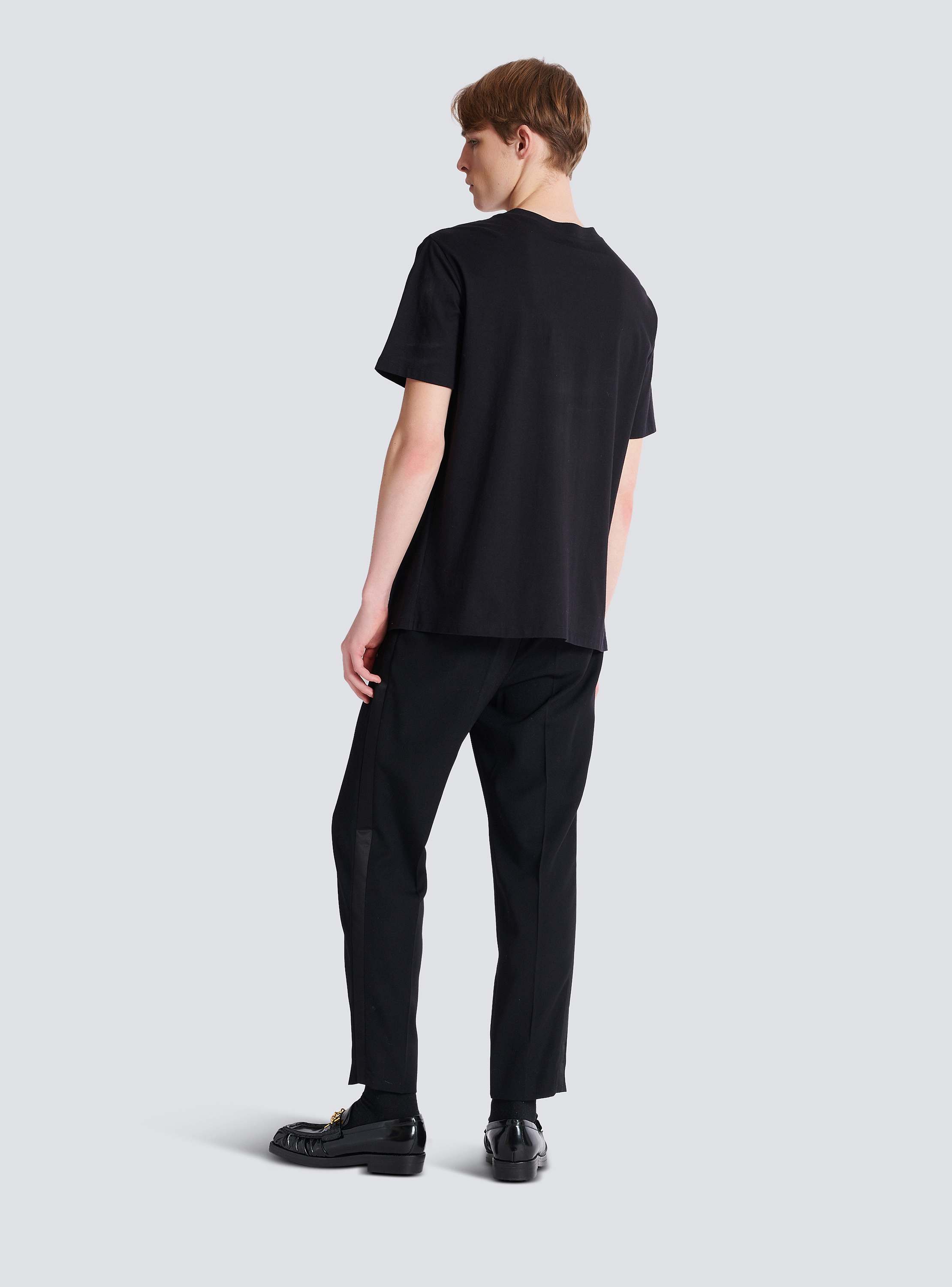 Balmain Chain Logo Embroidered T-Shirt