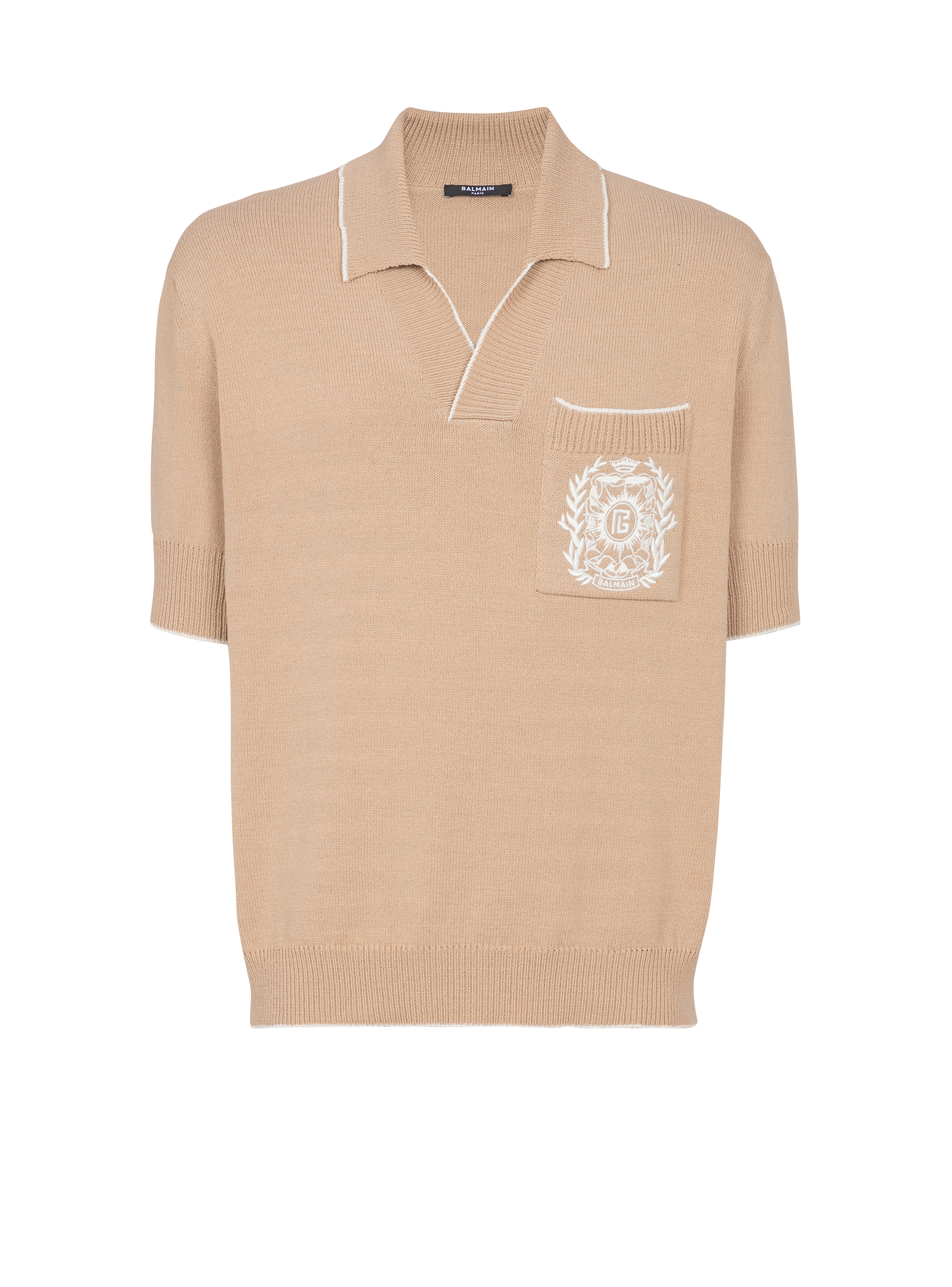 Poloshirt mit Balmain Écusson-Stickerei