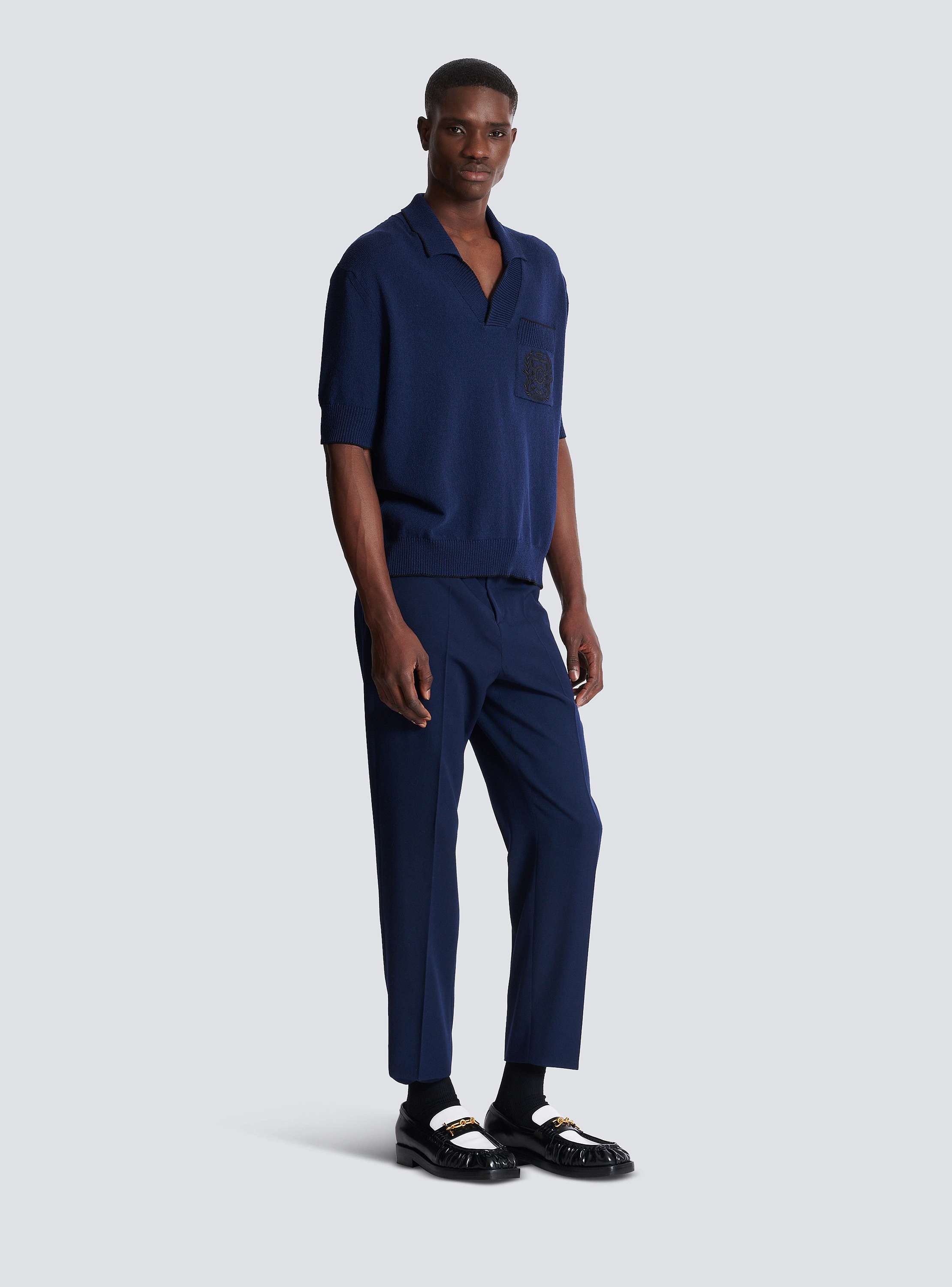 Poloshirt mit Balmain &Eacute;cusson-Stickerei