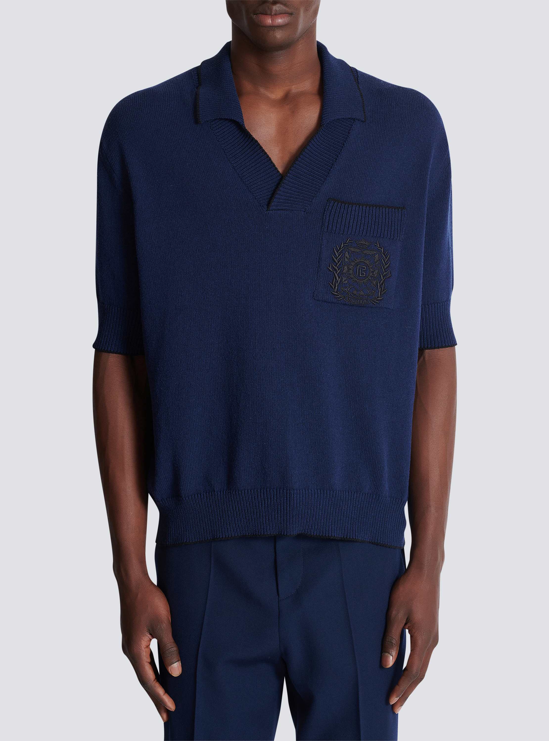 Poloshirt mit Balmain &Eacute;cusson-Stickerei