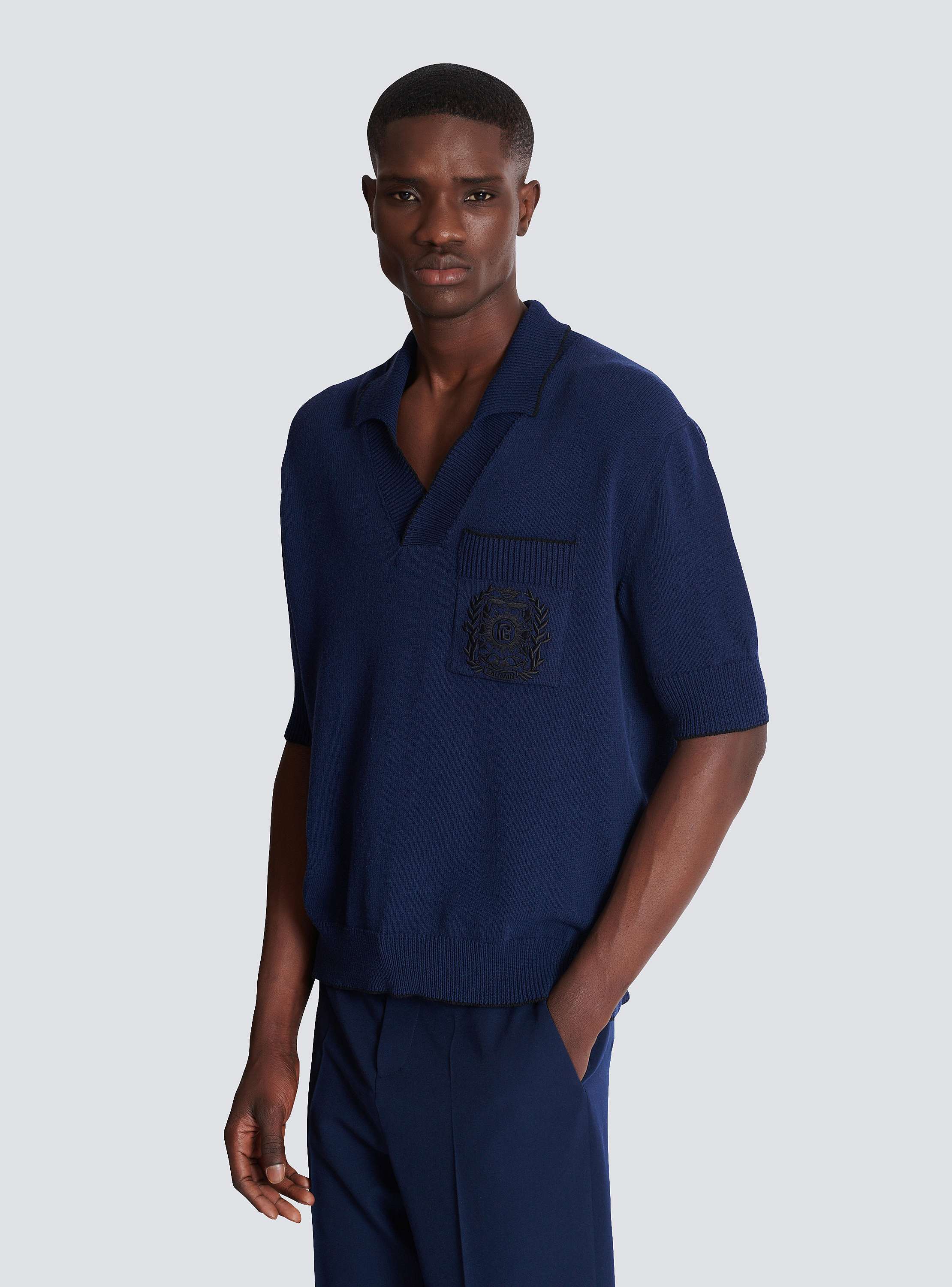 Poloshirt mit Balmain &Eacute;cusson-Stickerei
